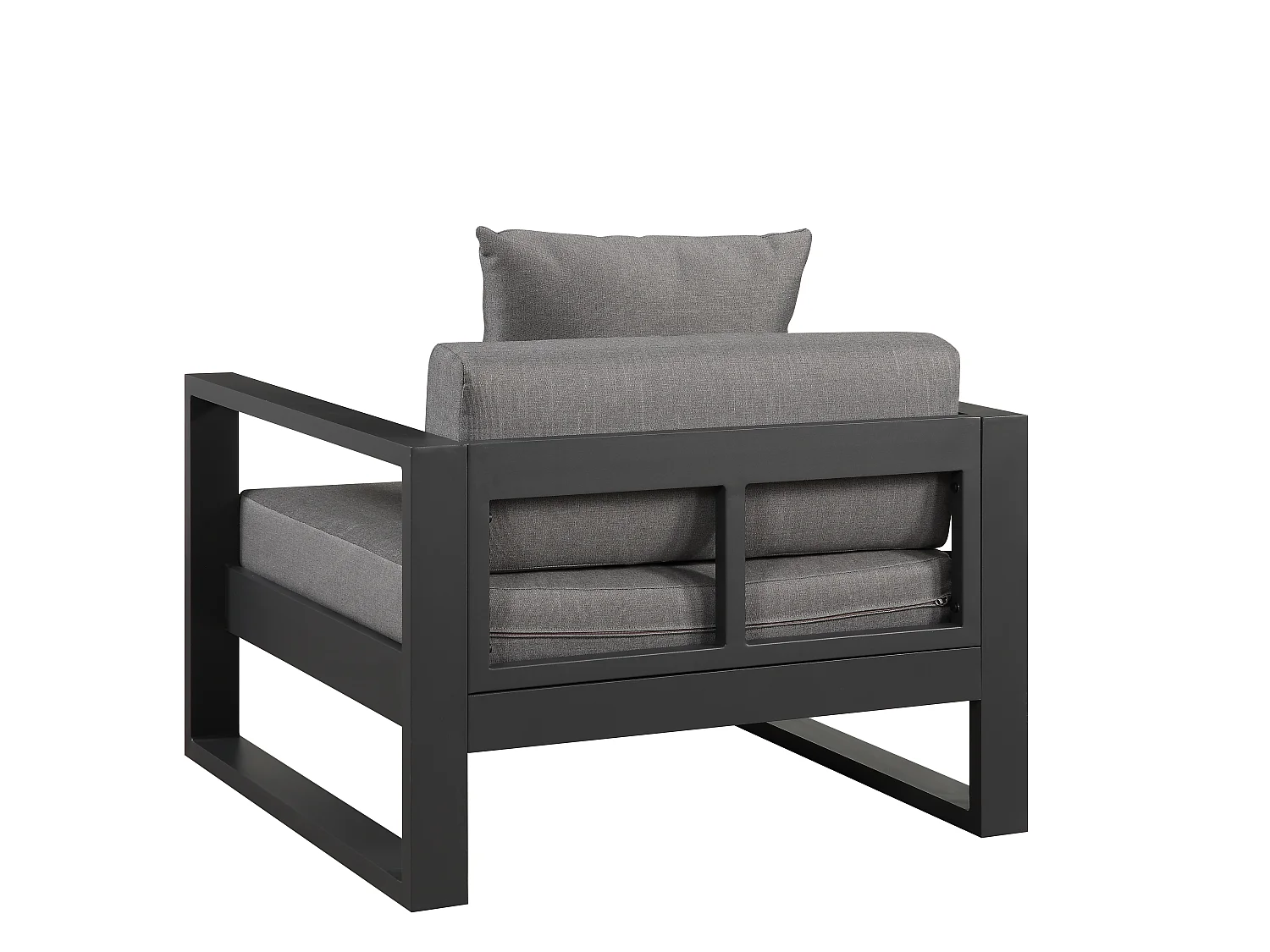 Fauteuil de jardin en aluminium - Anthracite - MOLOKAI de MYLIA