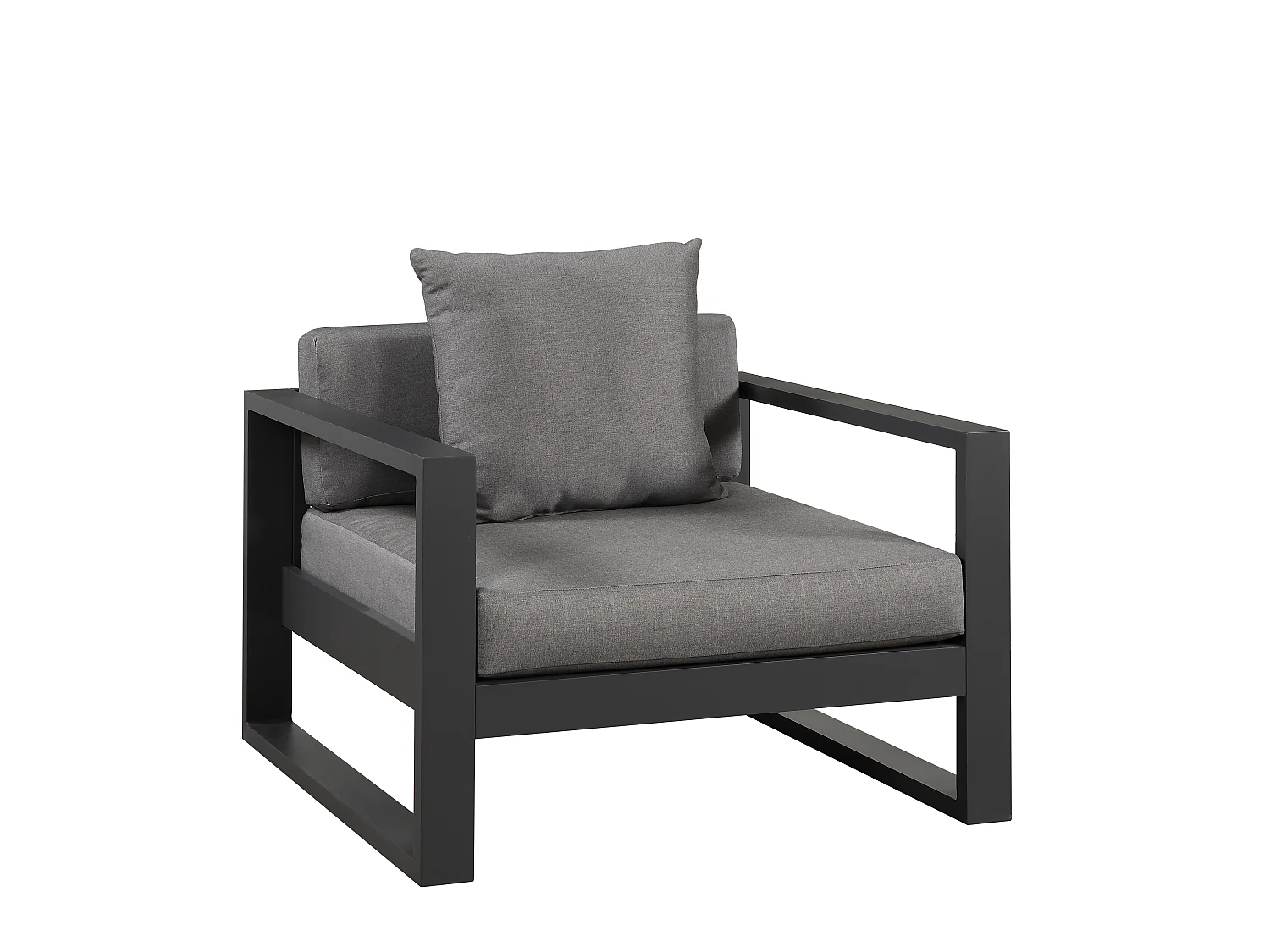Fauteuil de jardin en aluminium - Anthracite - MOLOKAI de MYLIA