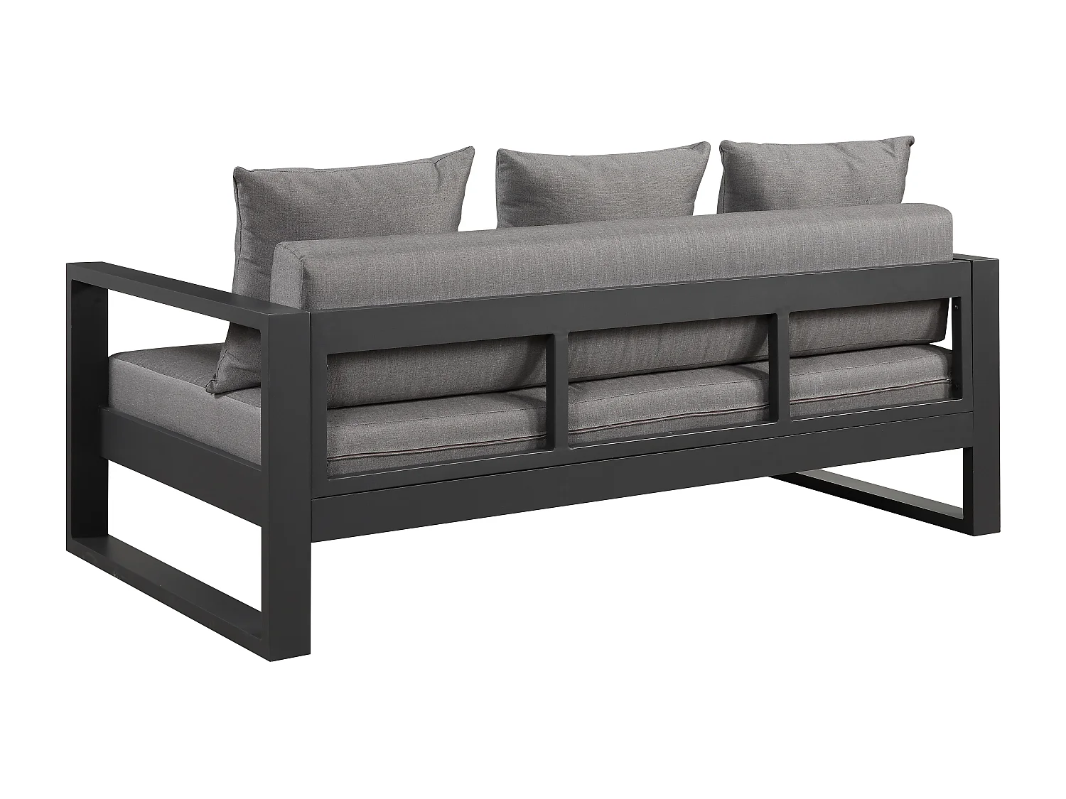 Canapé de jardin 3 places en aluminium - Anthracite - MOLOKAI de MYLIA