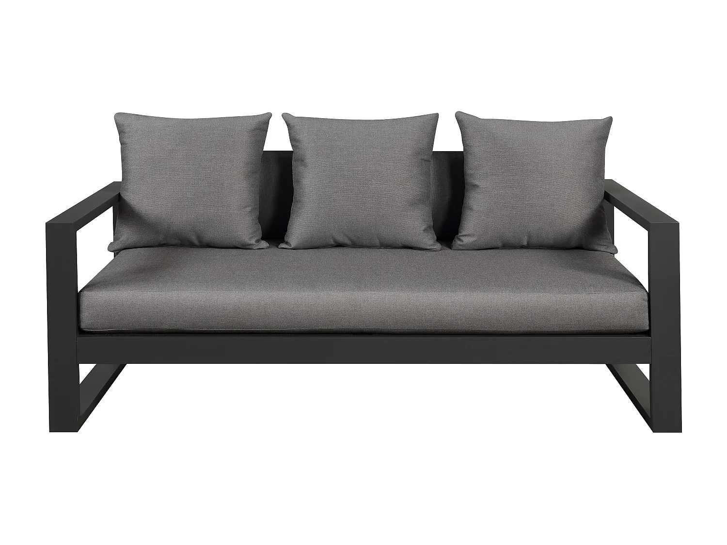 Canapé de jardin 3 places en aluminium - Anthracite - MOLOKAI de MYLIA