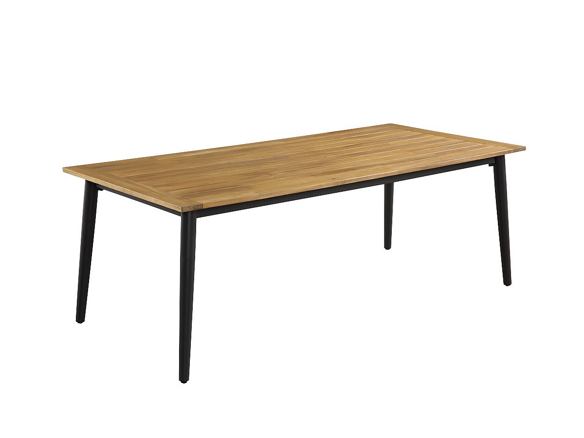 Garten-Esstisch CANCUN - Aluminium & Akazie - B 210 cm jetzt günstig