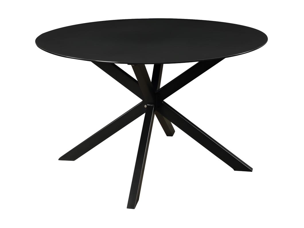 Table à manger de jardin ronde en aluminium D.120 cm - Anthracite - PORTOFINO de MYLIA
