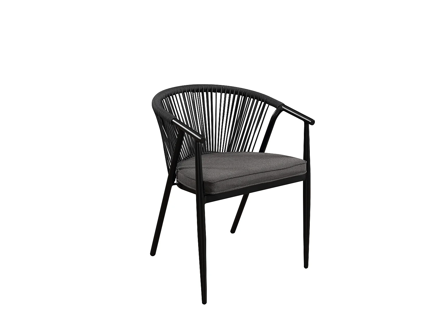 Lotto di 2 poltrone da giardino impilabili in Alluminio e Corde - PORTOFINO dI MYLIA