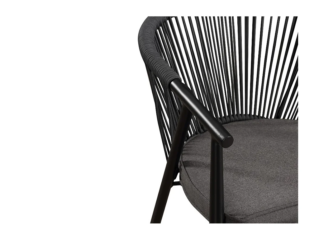 Lotto di 2 poltrone da giardino impilabili in Alluminio e Corde - PORTOFINO dI MYLIA