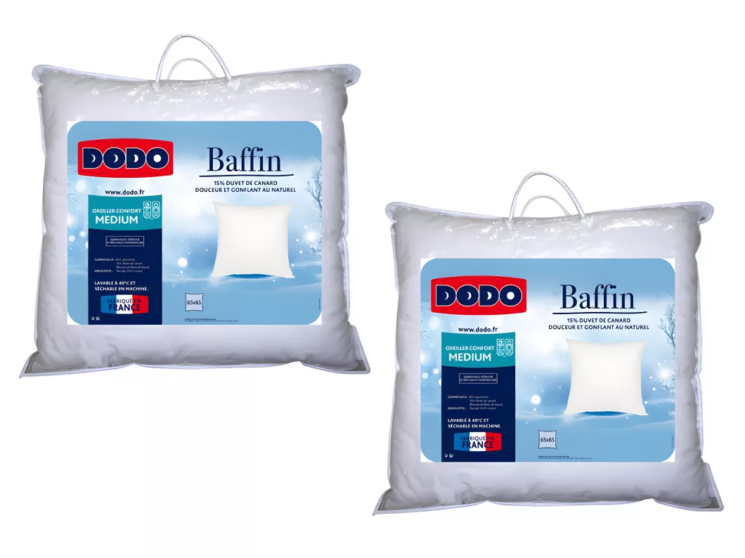 Kauf Unique Kopfkissen 2er-Set DODO Natürliche Daunen BAFFIN - 65x65 cm