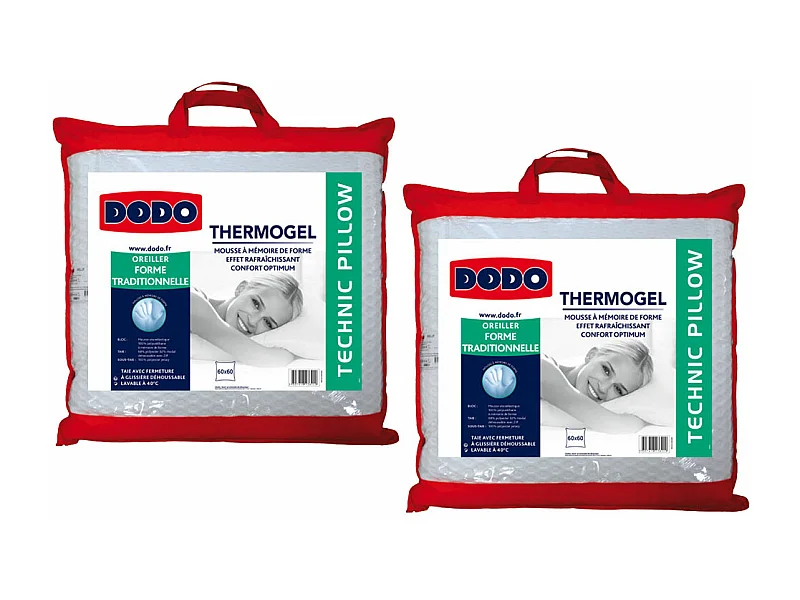 Kopfkissen 2er-Set mit Memory Schaum & Kühlungseffekt - 60 x 60 cm - DODO FRESH von DODO