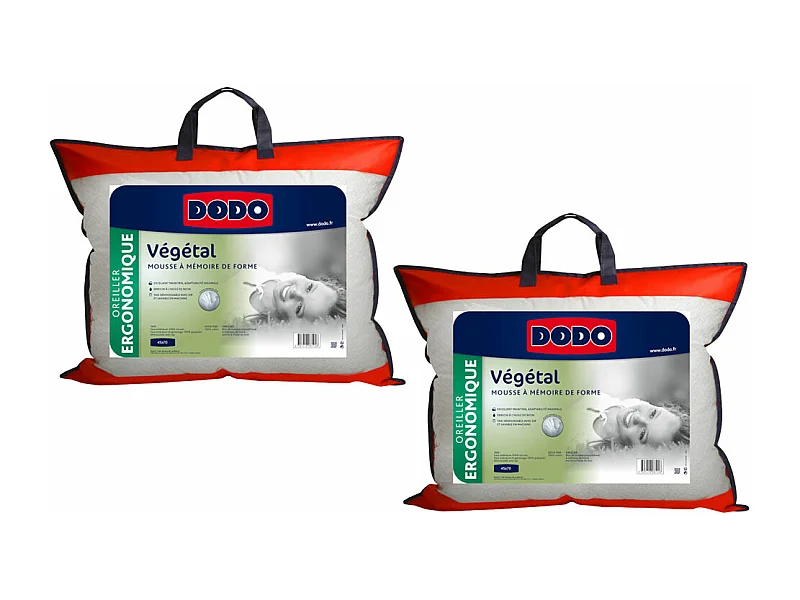 Ergonomisches Visco-Kopfkissen 2er-Set - 45 x 70 cm - DODO von VEGETAL