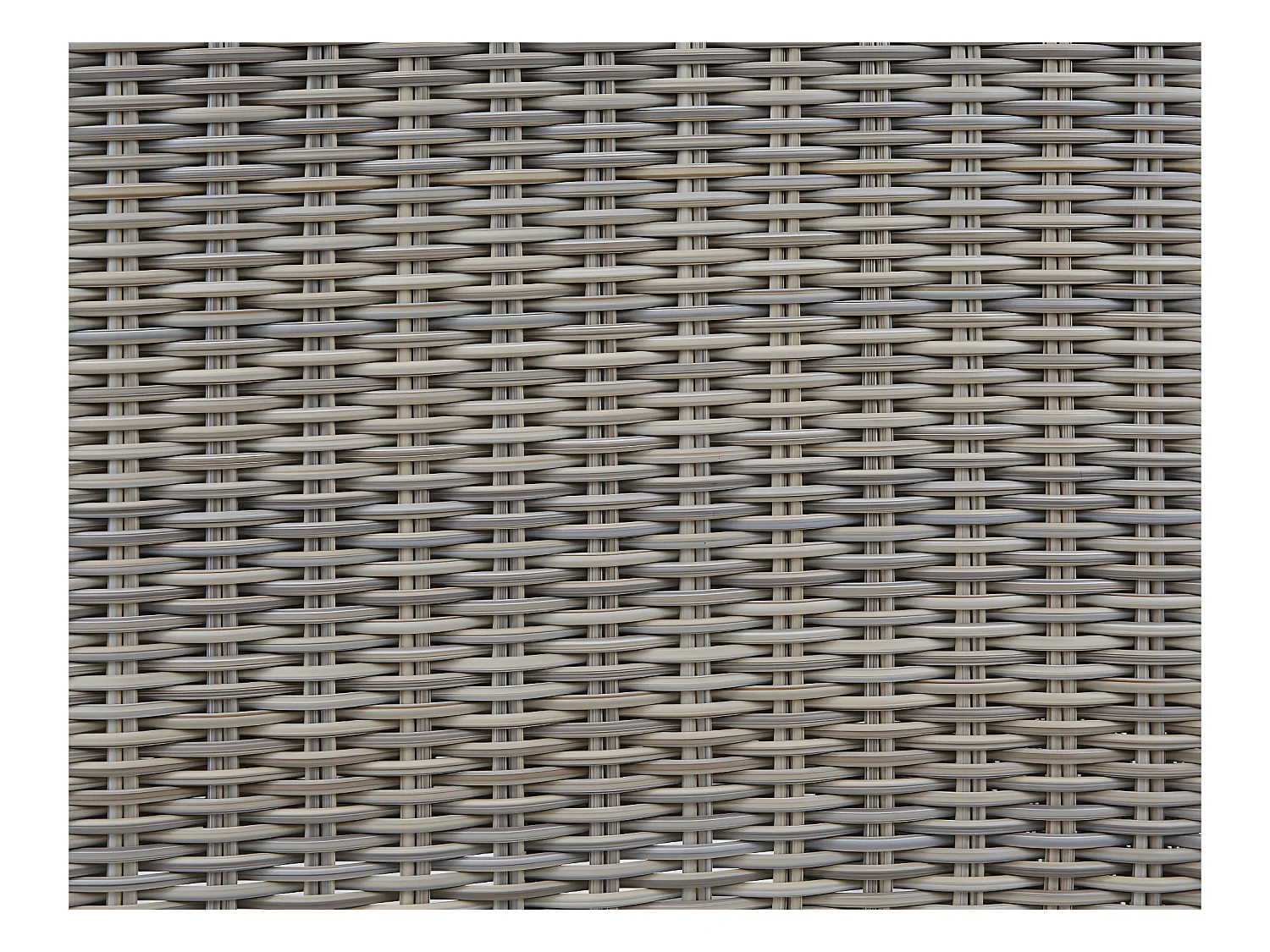 Lot de 2 angles  en résine tressée avec coussins blancs - BUSAN de MYLIA