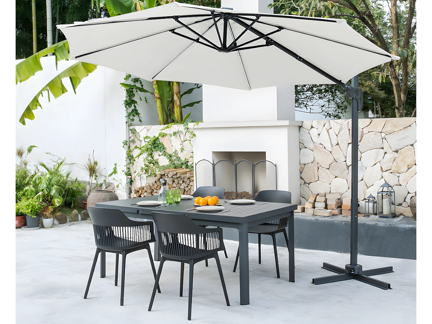 Lot de 2 fauteuils de jardin  en polypropylène - Noir - SOHO de MYLIA