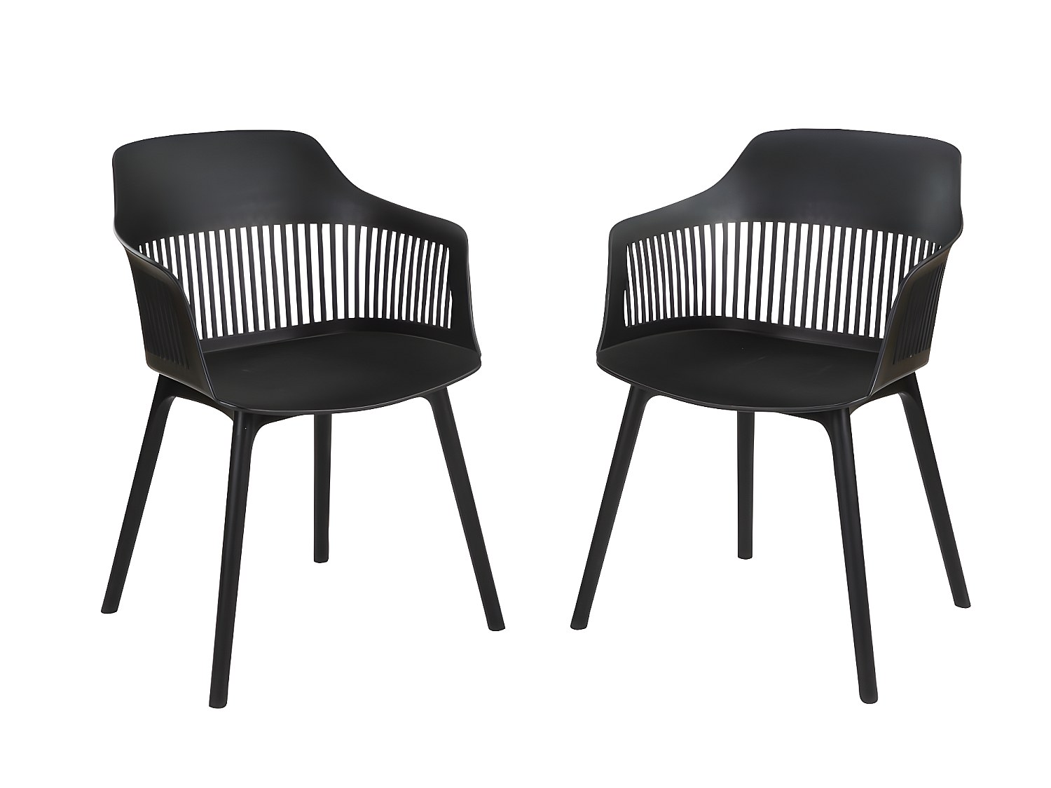 Vente-unique Gartensessel 2er-Set Polyproylen - Schwarz - Soho Von Mylia