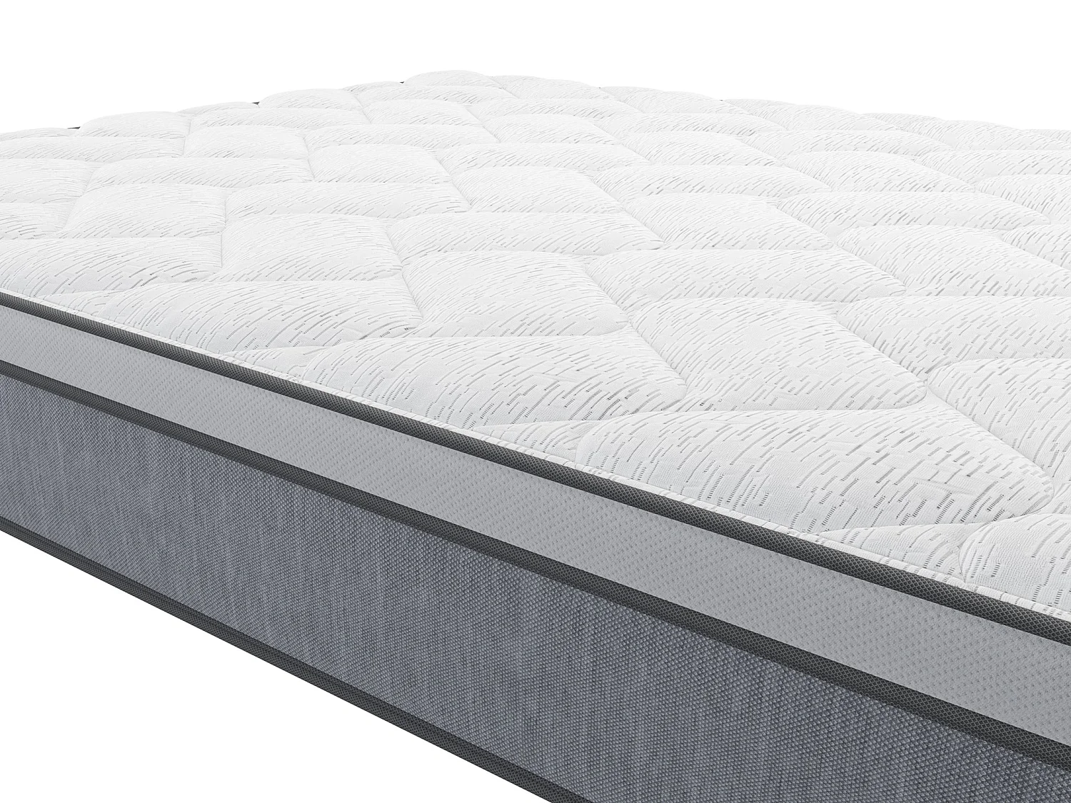 Ensemble 90 x 200 cm sommier + matelas ressorts ensachés ép.22cm - SERENITE de YSMÉE