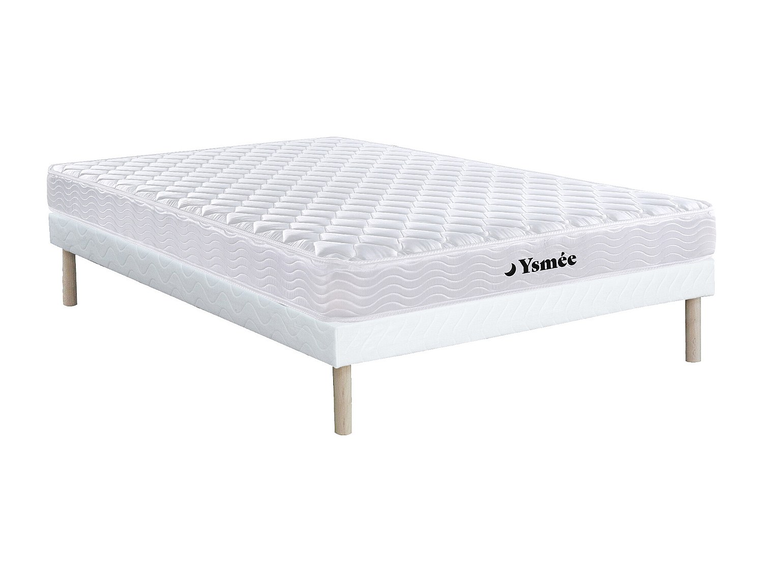 Federkernmatratze-Bettgestell-Set - 140 x 190 cm - Memory Schaum - 1 Zone - günstig online kaufen