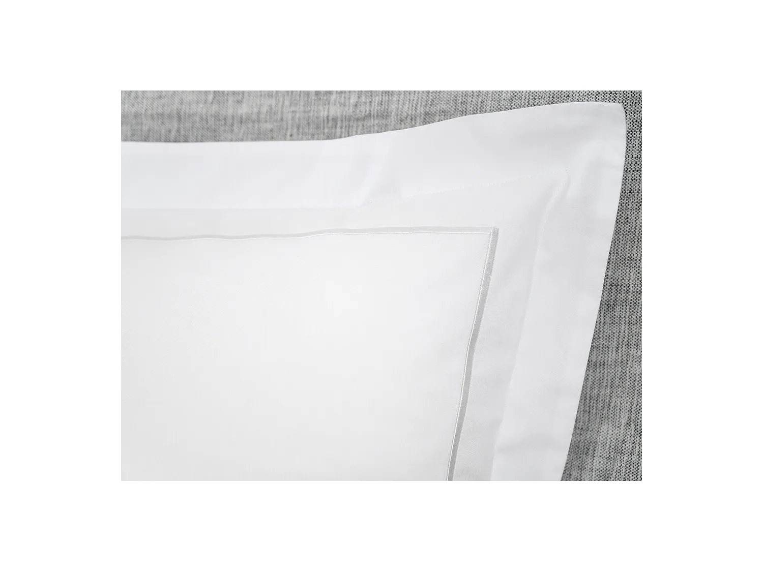 Sæt med 2 pudebetræk i bomuldspercale 80 tråde/cm² - 63 x 63 cm - Hvid - CHARMY fra PALACIO