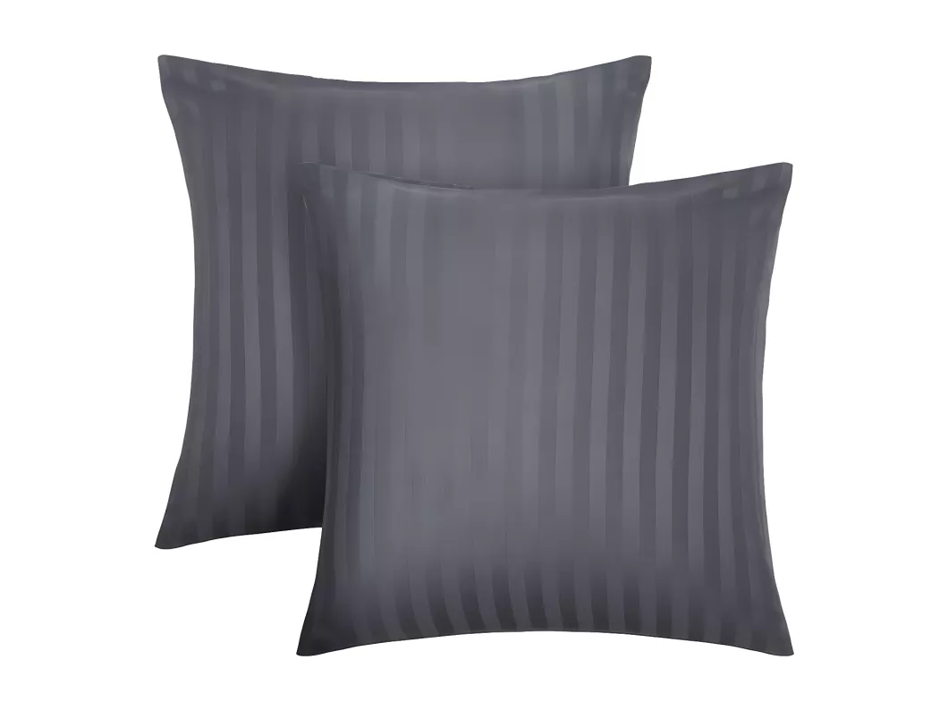 Kauf Unique Kopfkissenbezug 2er-Set - 63x63 cm - Satin - Grau - ABILY