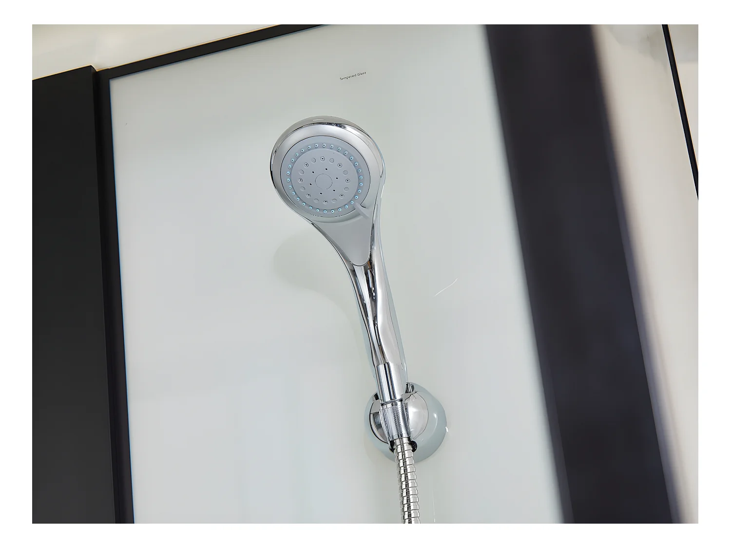 Douchecabine met massagestralen PRIMEA - 2 zones met massagestralen - L120 x D80 x H215 cm - Tropische regenfunctie en handdouchekop