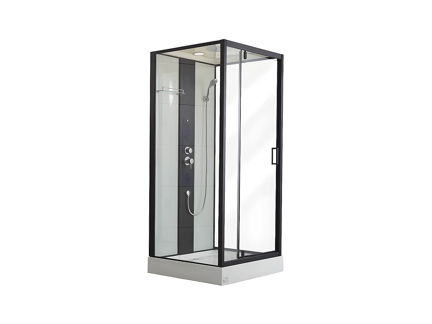 Box doccia idromassaggio 2 zone di getti massaggianti L90 x P90 x H215 cm pioggia tropicale e doccino - PRIMEA