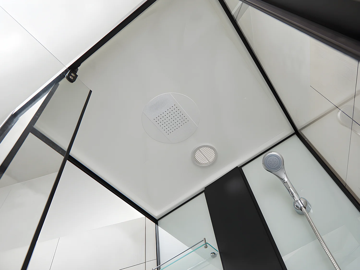 Box doccia idromassaggio 2 zone di getti massaggianti L90 x P90 x H215 cm pioggia tropicale e doccino - PRIMEA