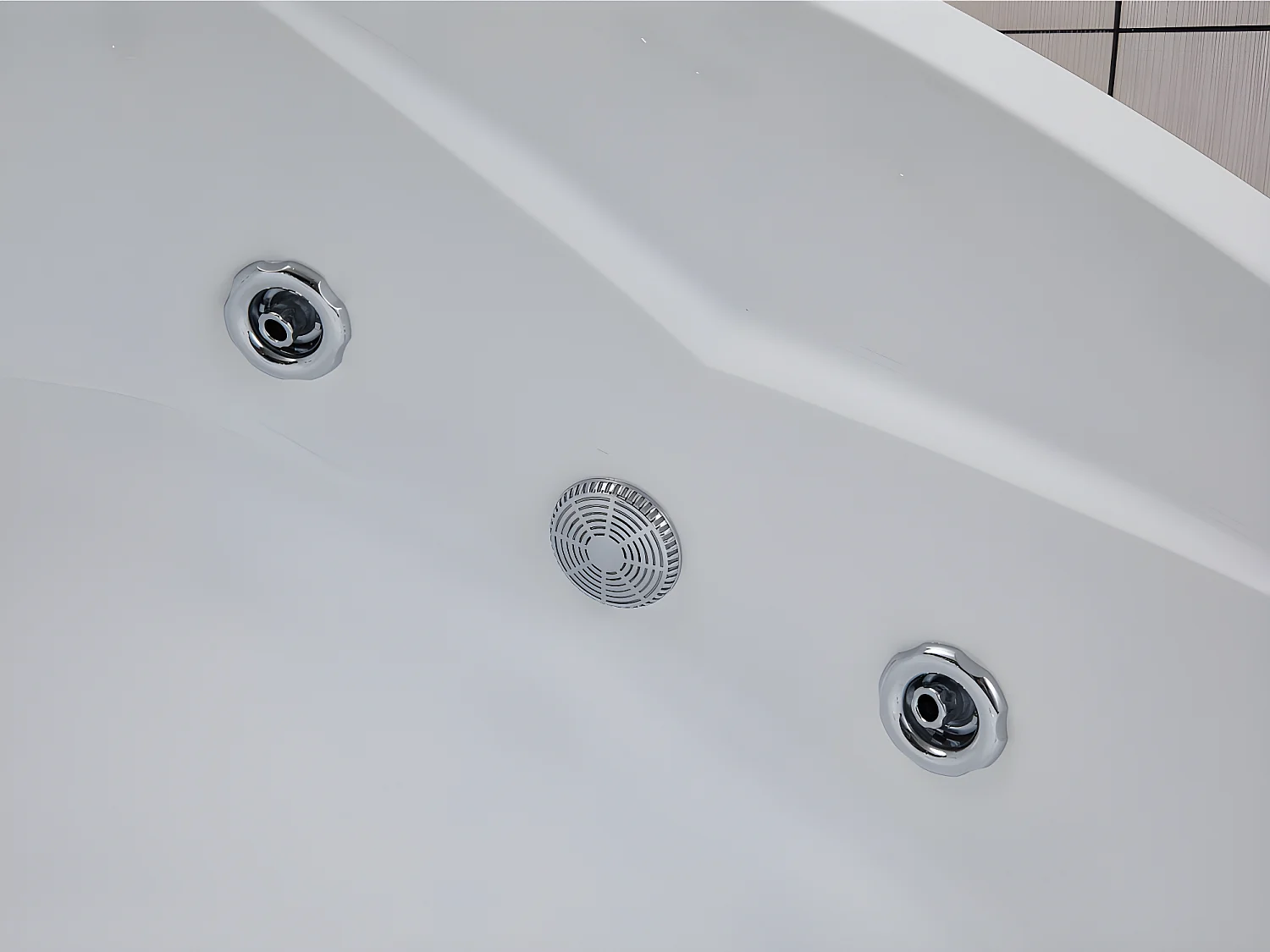 Vasca angolare per balneoterapia con sistema a cascata 2 posti 350 litri 150 x 150 x 60 cm - AGLENA