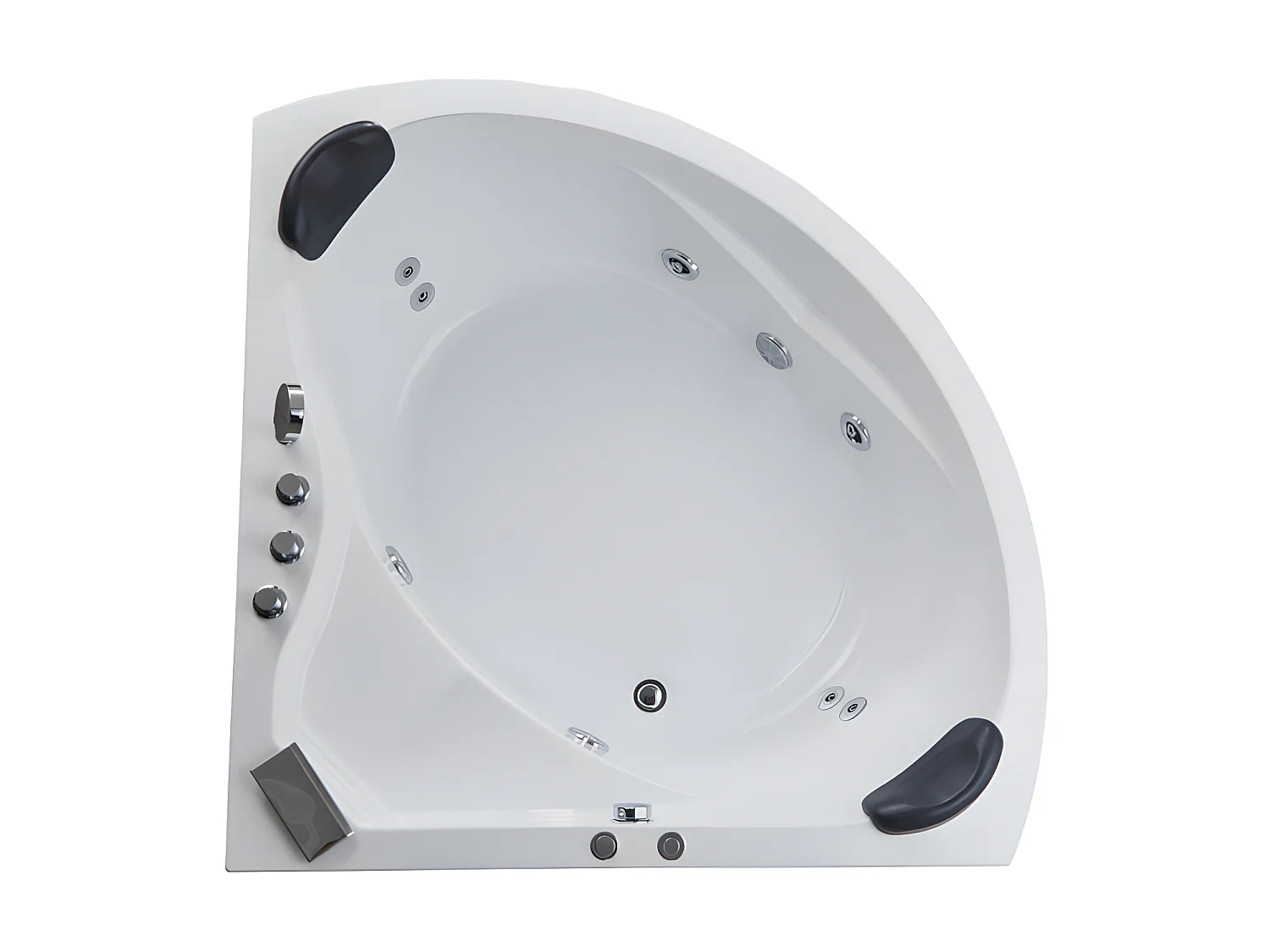 Vasca angolare per balneoterapia con sistema a cascata 2 posti 350 litri 150 x 150 x 60 cm - AGLENA