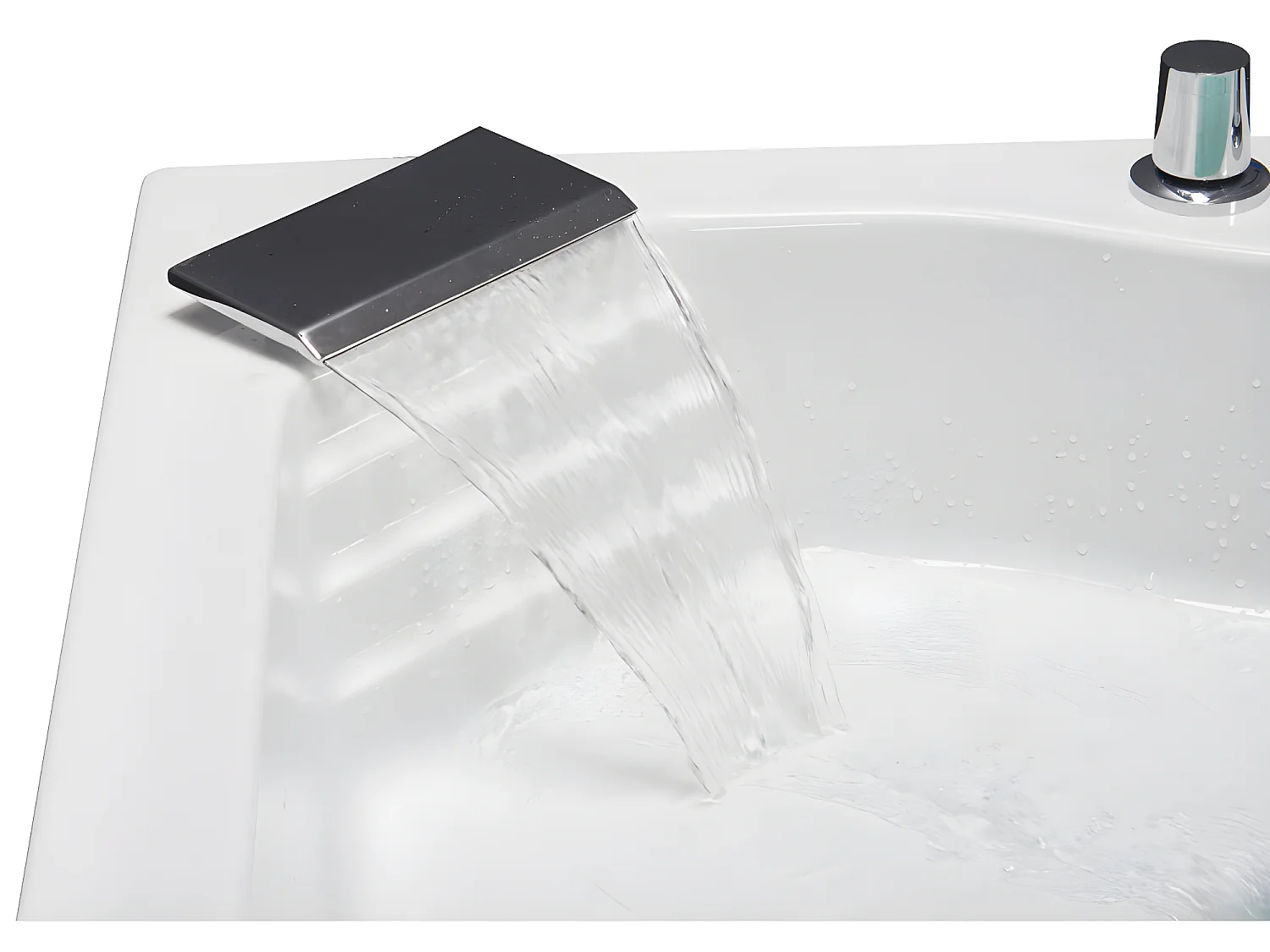 Vasca angolare per balneoterapia con sistema a cascata 2 posti 350 litri 150 x 150 x 60 cm - AGLENA