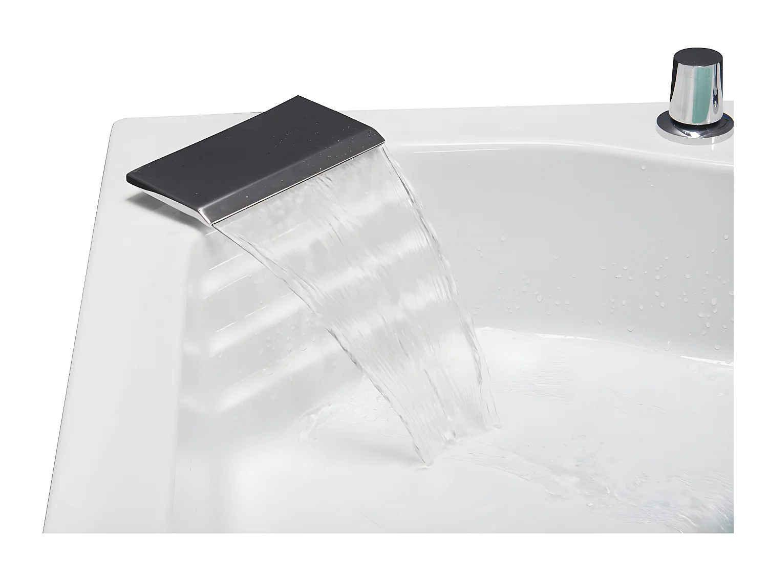 Vasca angolare per balneoterapia con sistema a cascata 2 posti 350 litri 150 x 150 x 60 cm - AGLENA