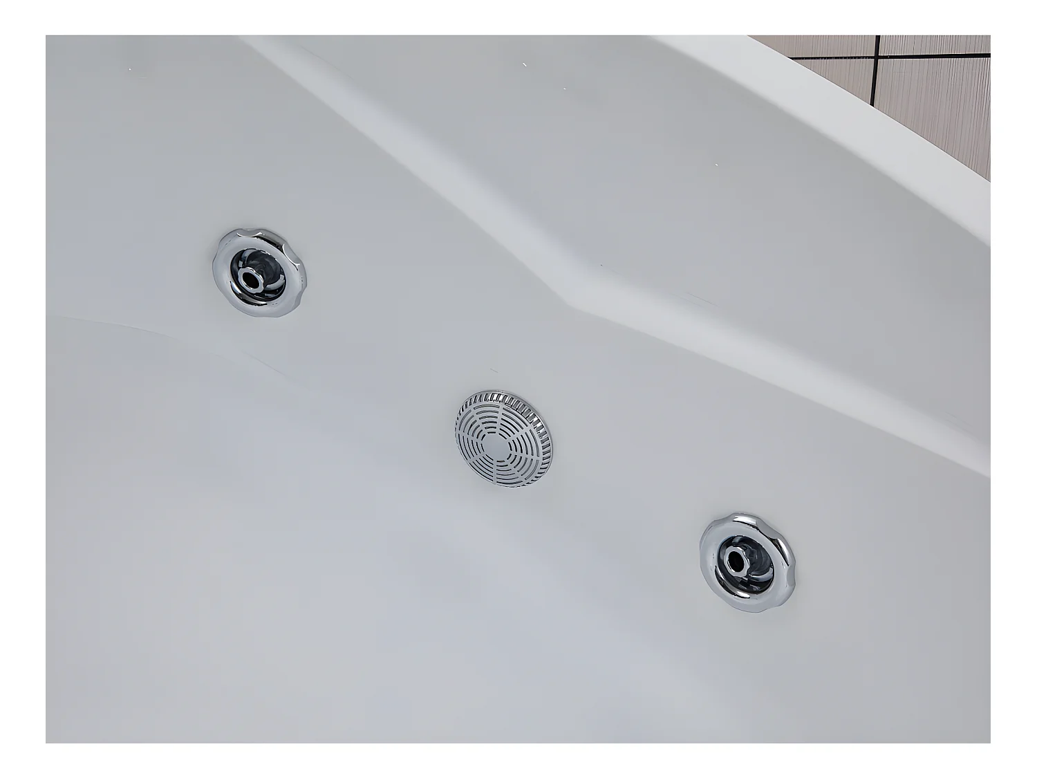 Vasca angolare per balneoterapia con sistema a cascata 2 posti 350 litri 150 x 150 x 60 cm - AGLENA