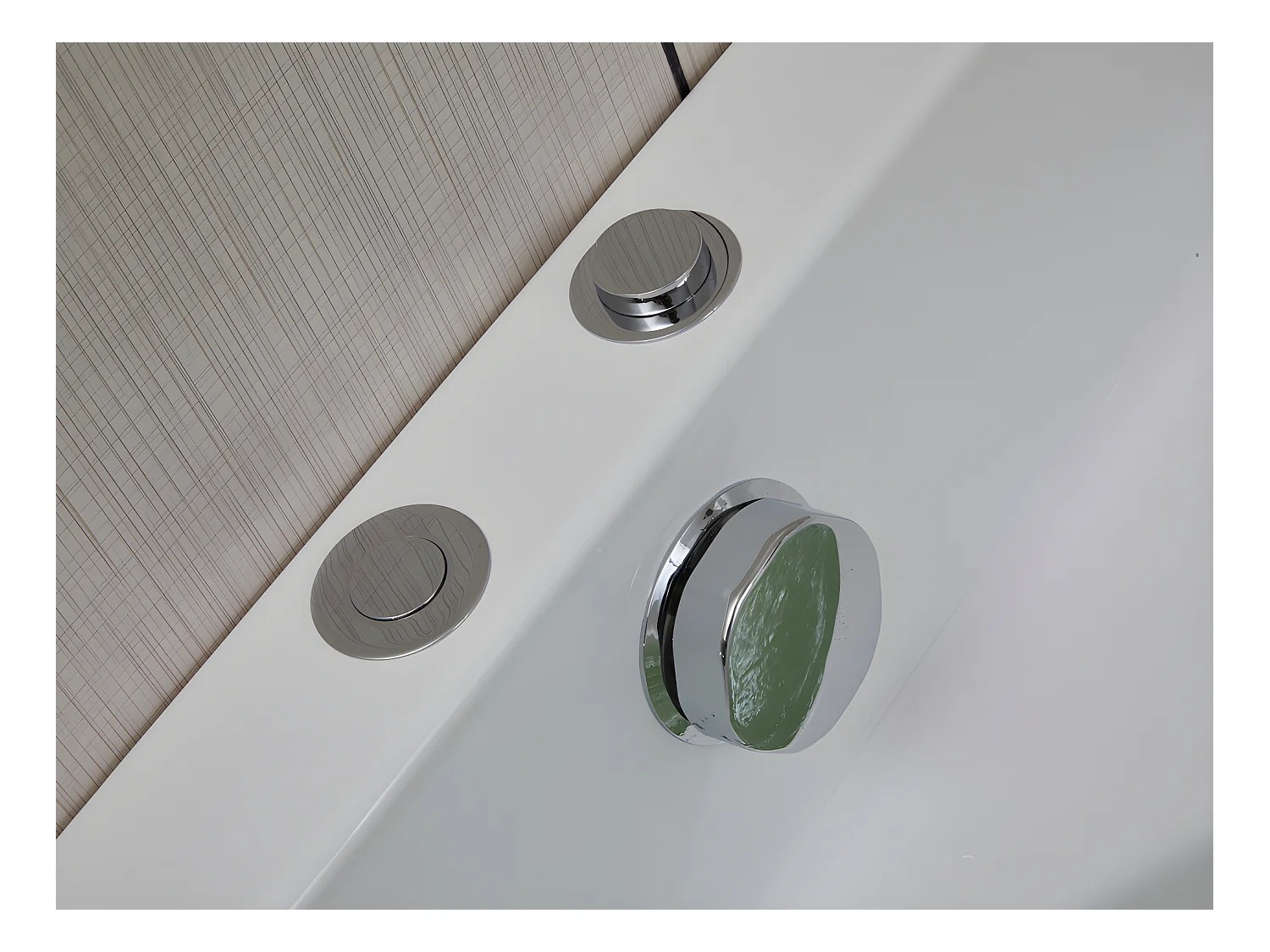 Vasca angolare per balneoterapia con sistema a cascata 2 posti 350 litri 150 x 150 x 60 cm - AGLENA