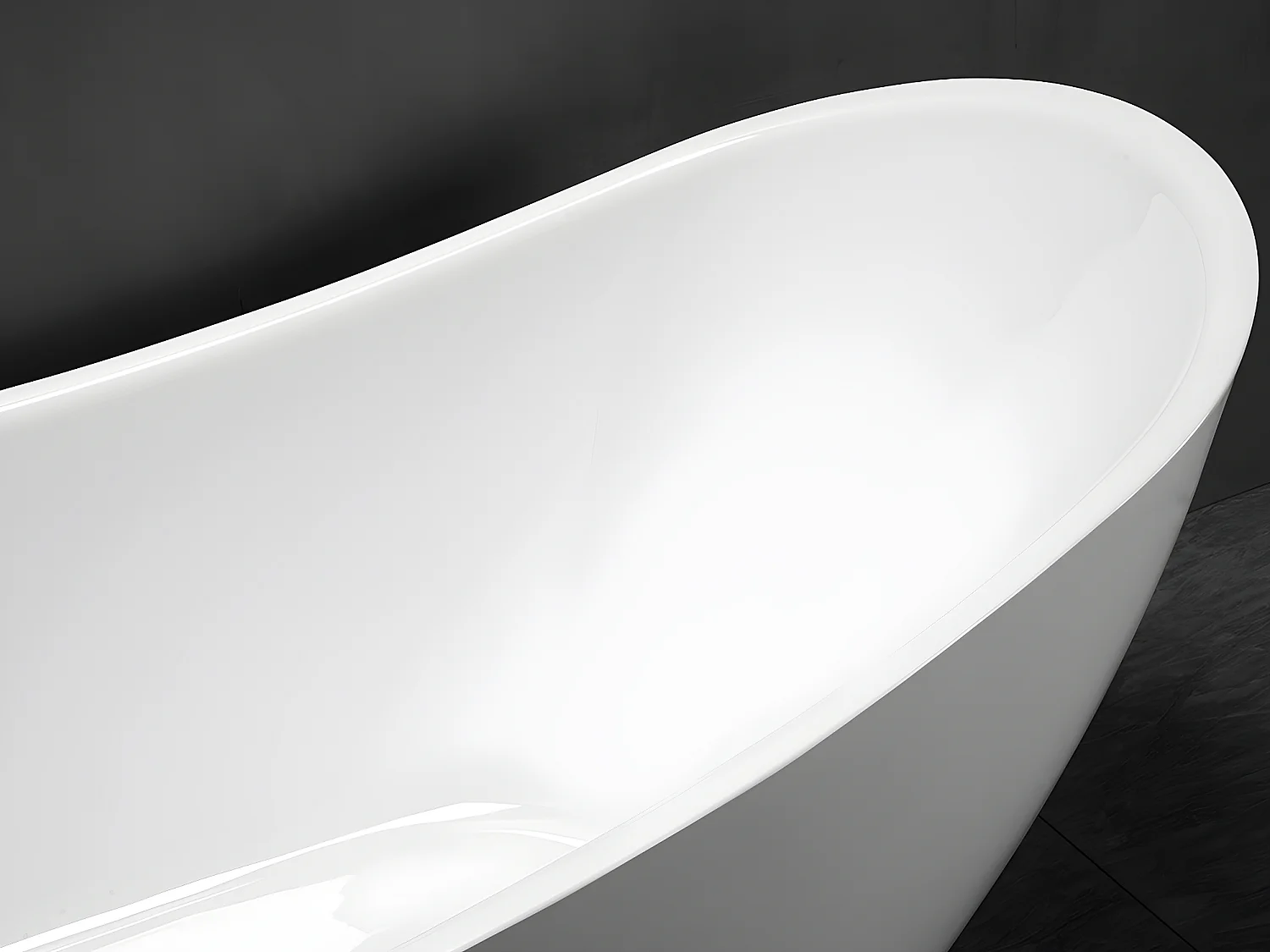 Vrijstaande badkuip NATALIA - eenpersoons - 220L- 150x75xH70cm - Wit