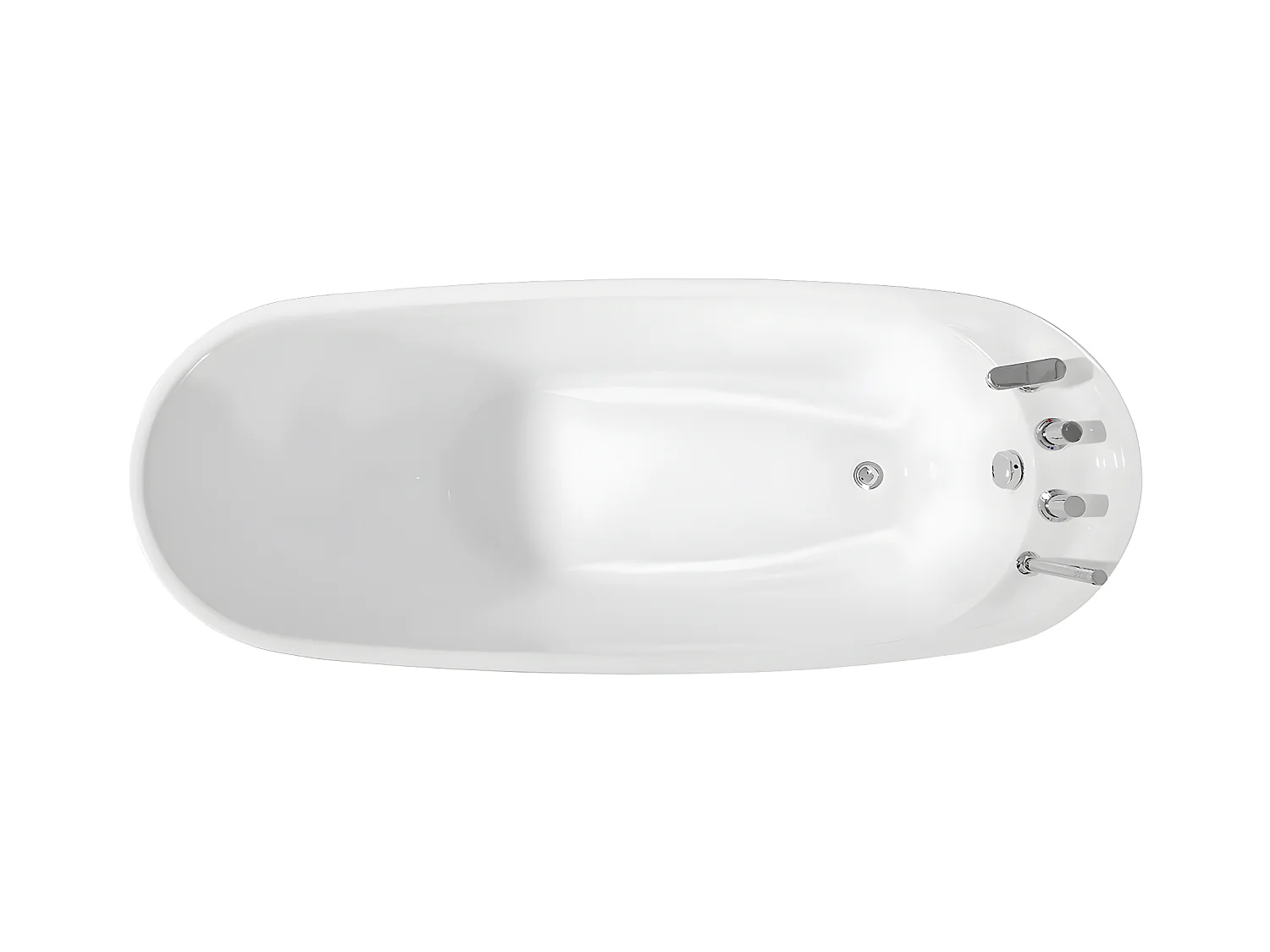Freistehende Badewanne - 150 x 75 x 70 cm - 220 L - Weiß - NATALIA