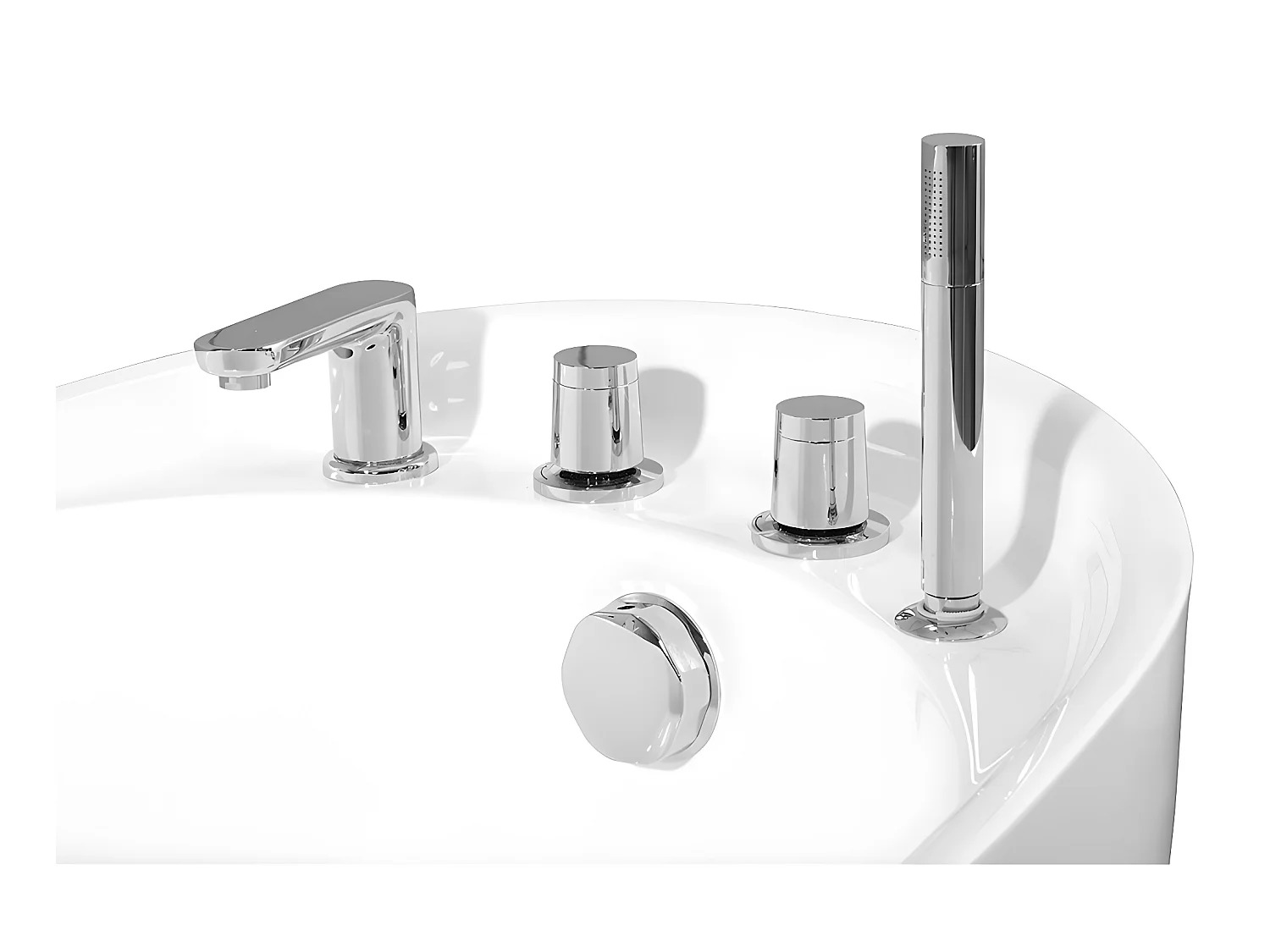 Freistehende Badewanne - 150 x 75 x 70 cm - 220 L - Weiß - NATALIA