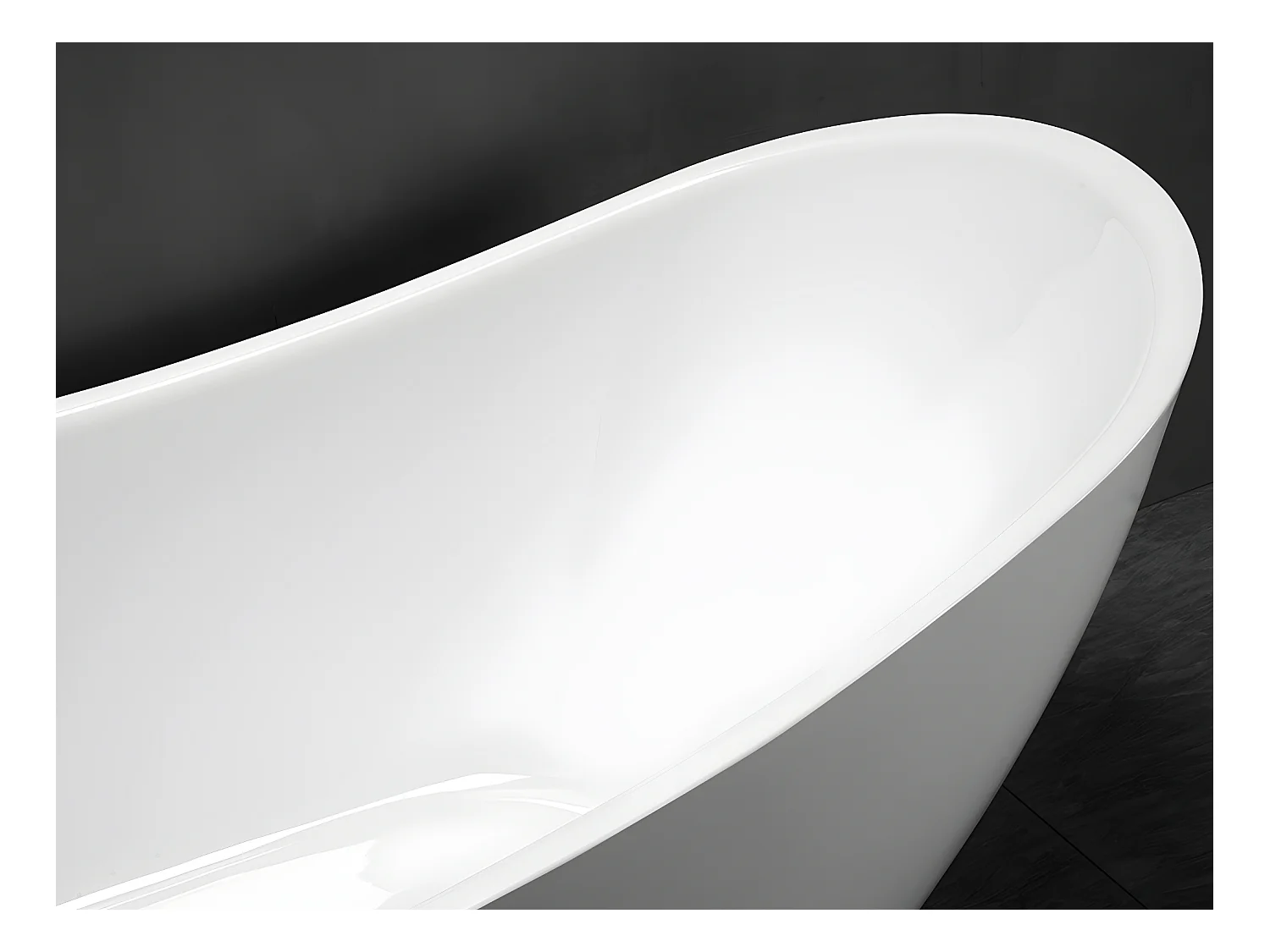 Freistehende Badewanne - 150 x 75 x 70 cm - 220 L - Weiß - NATALIA