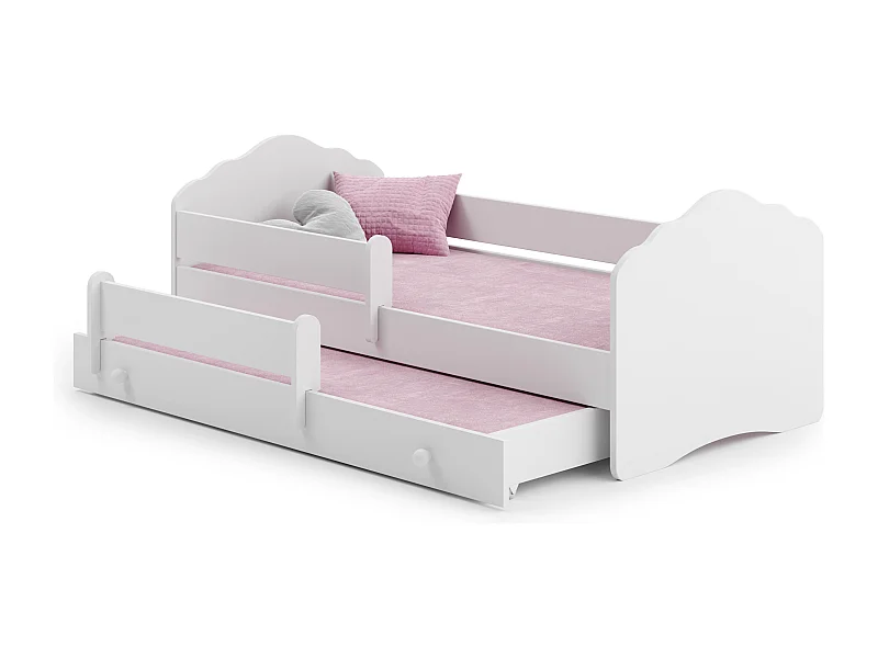 Cama dupla 160 x 80 com colchões e estrados incluídos Kobi Wave