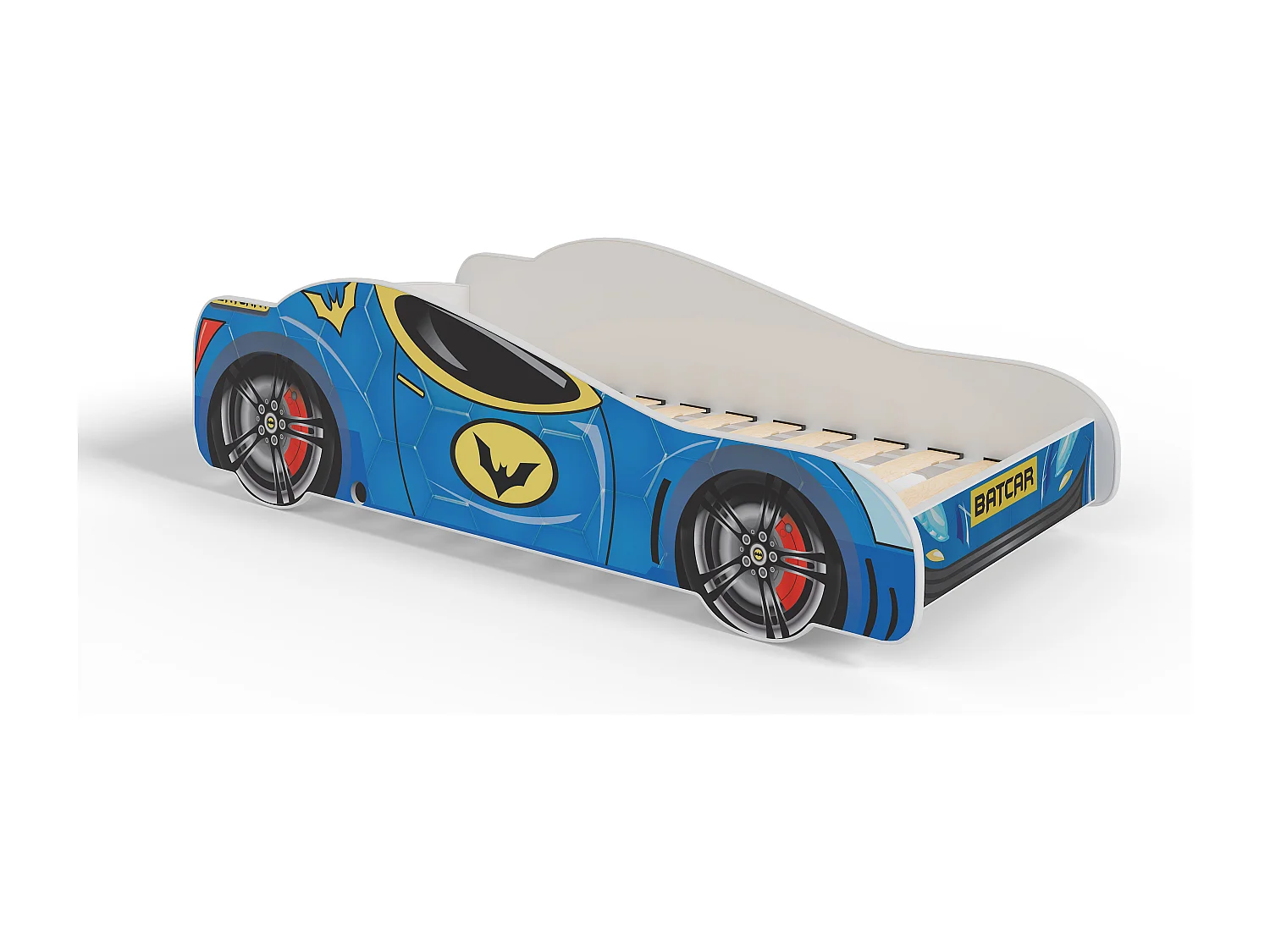 Lit enfant BATCAR160x80 avec matelas et cadre inclus