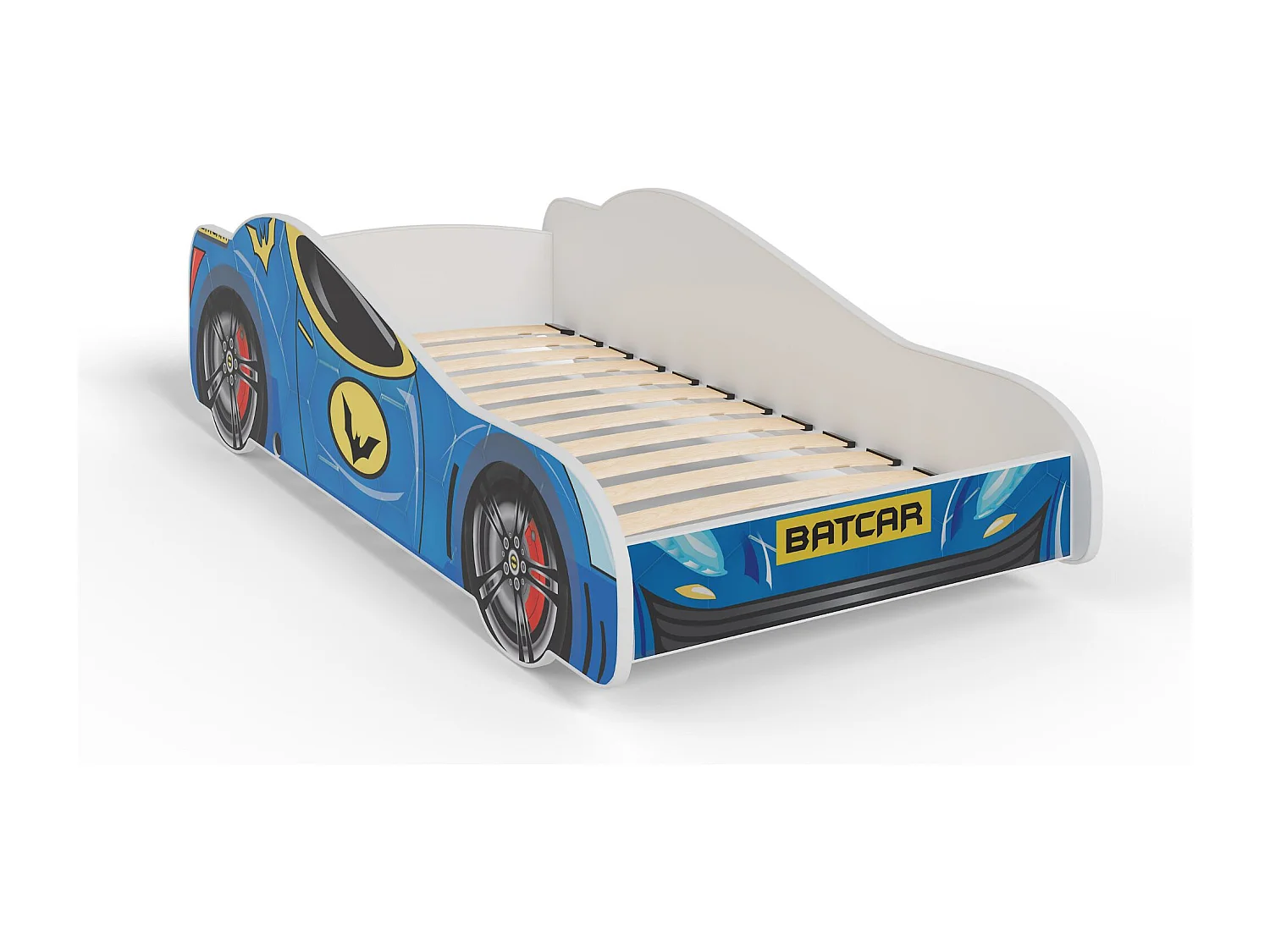 Lit enfant BATCAR160x80 avec matelas et cadre inclus