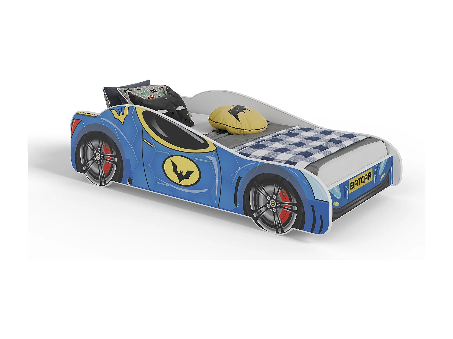 Lit enfant BATCAR 140x70 avec matelas et sommier inclus