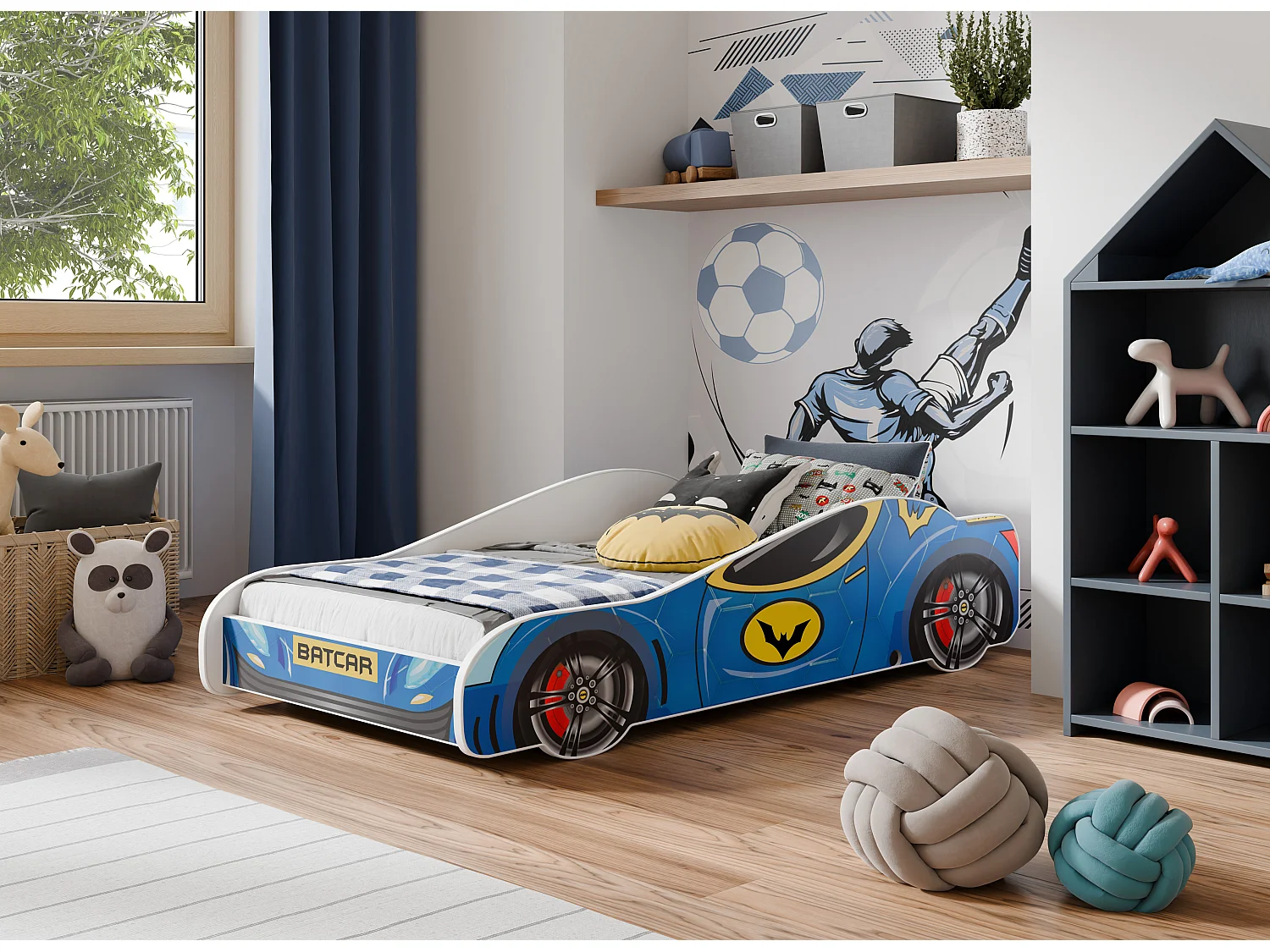 Lit enfant BATCAR 140x70 avec matelas et sommier inclus