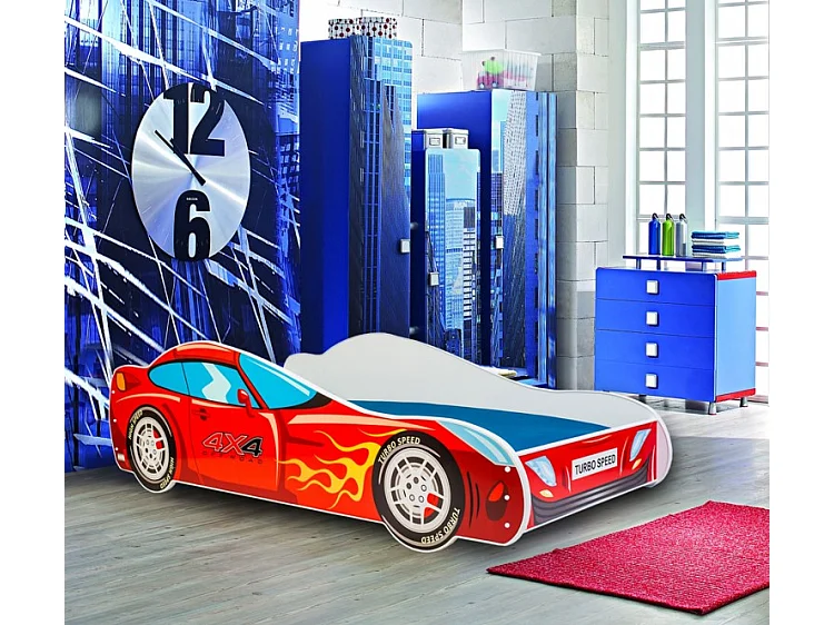 Lit enfant 4x4 160x80 avec matelas et sommier inclus