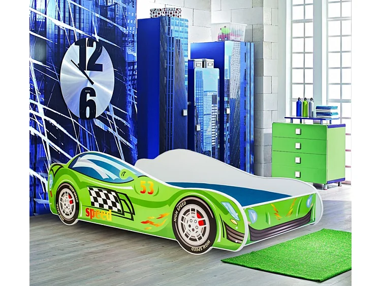 Cama de criança com colchão e estrado incluídos 140 x 70 Kobi Speed Car