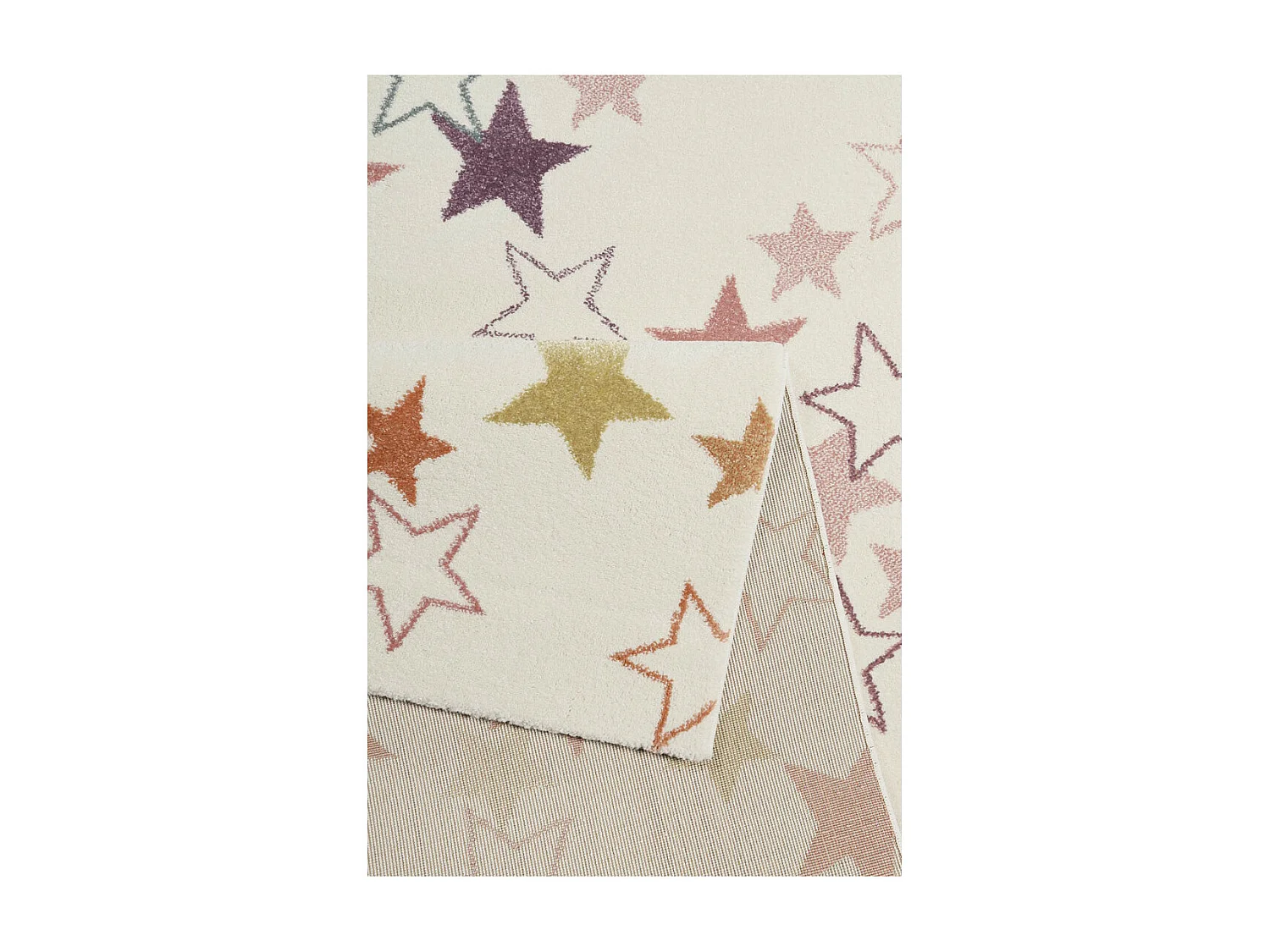 Tapis Esprit Home pour enfant étoilé blanc Esterya Rectangulaire Enfant Tissé