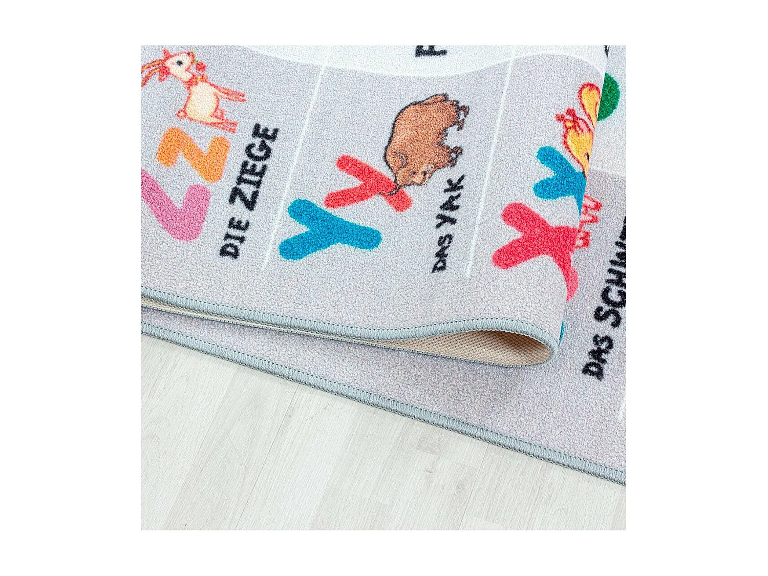 Tapis antidérapant enfant pour chambre ABC Rectangulaire Enfant Mécanique Antidérapant