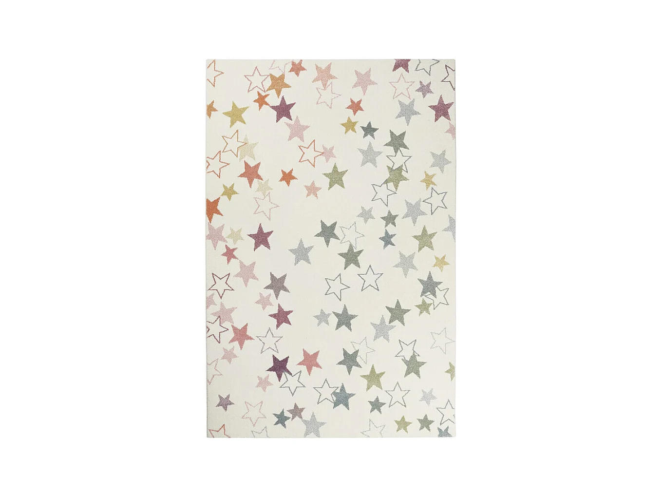 Tapis Esprit Home pour enfant étoilé blanc Esterya Rectangulaire Enfant Tissé