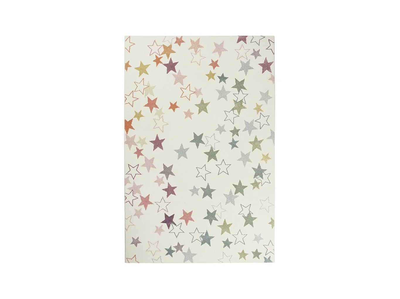 Tapis Esprit Home pour enfant étoilé blanc Esterya Rectangulaire Enfant Tissé