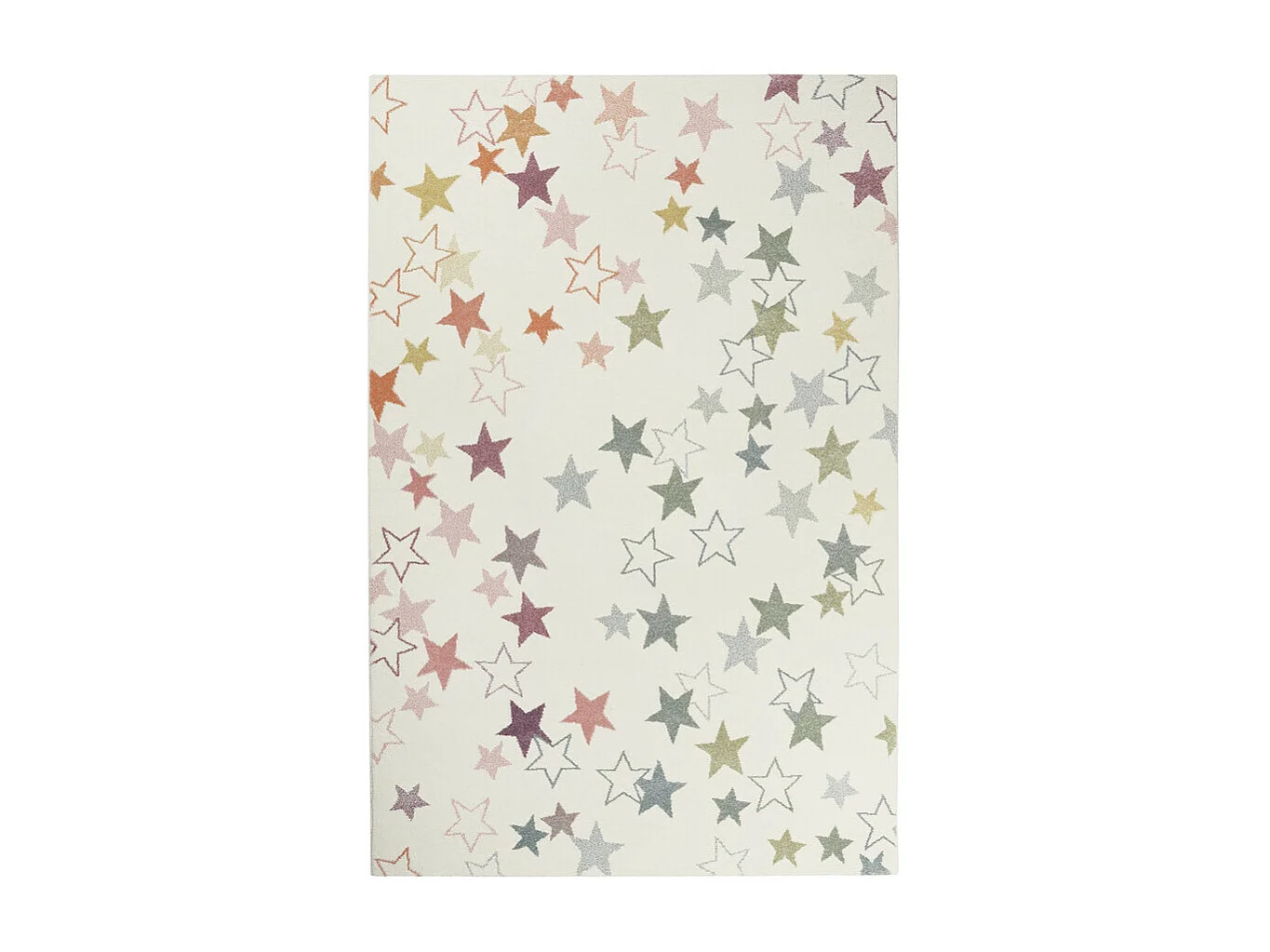 Tapis Esprit Home pour enfant étoilé blanc Esterya Rectangulaire Enfant Tissé