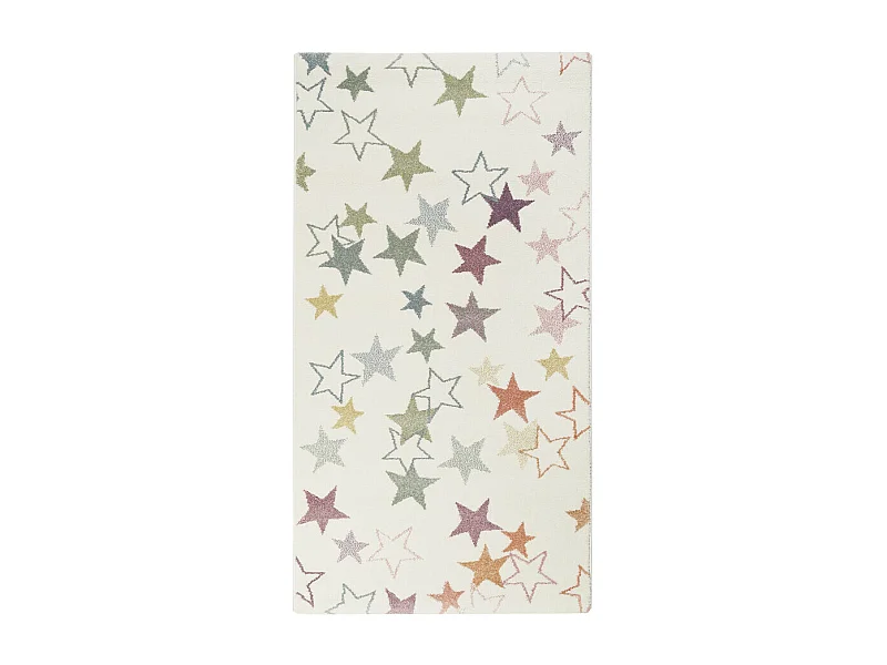 Tapis Esprit Home pour enfant étoilé blanc Esterya Rectangulaire Enfant Tissé