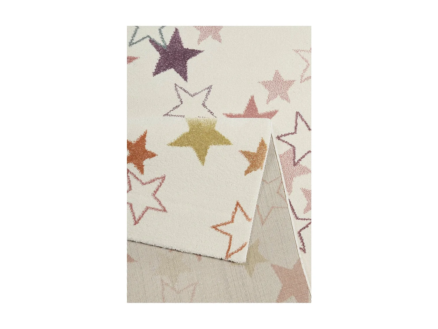 Tapis Esprit Home pour enfant étoilé blanc Esterya Rectangulaire Enfant Tissé