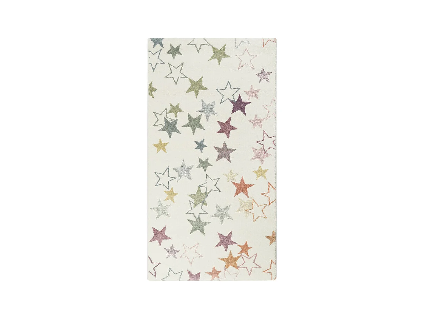 Tapis Esprit Home pour enfant étoilé blanc Esterya Rectangulaire Enfant Tissé