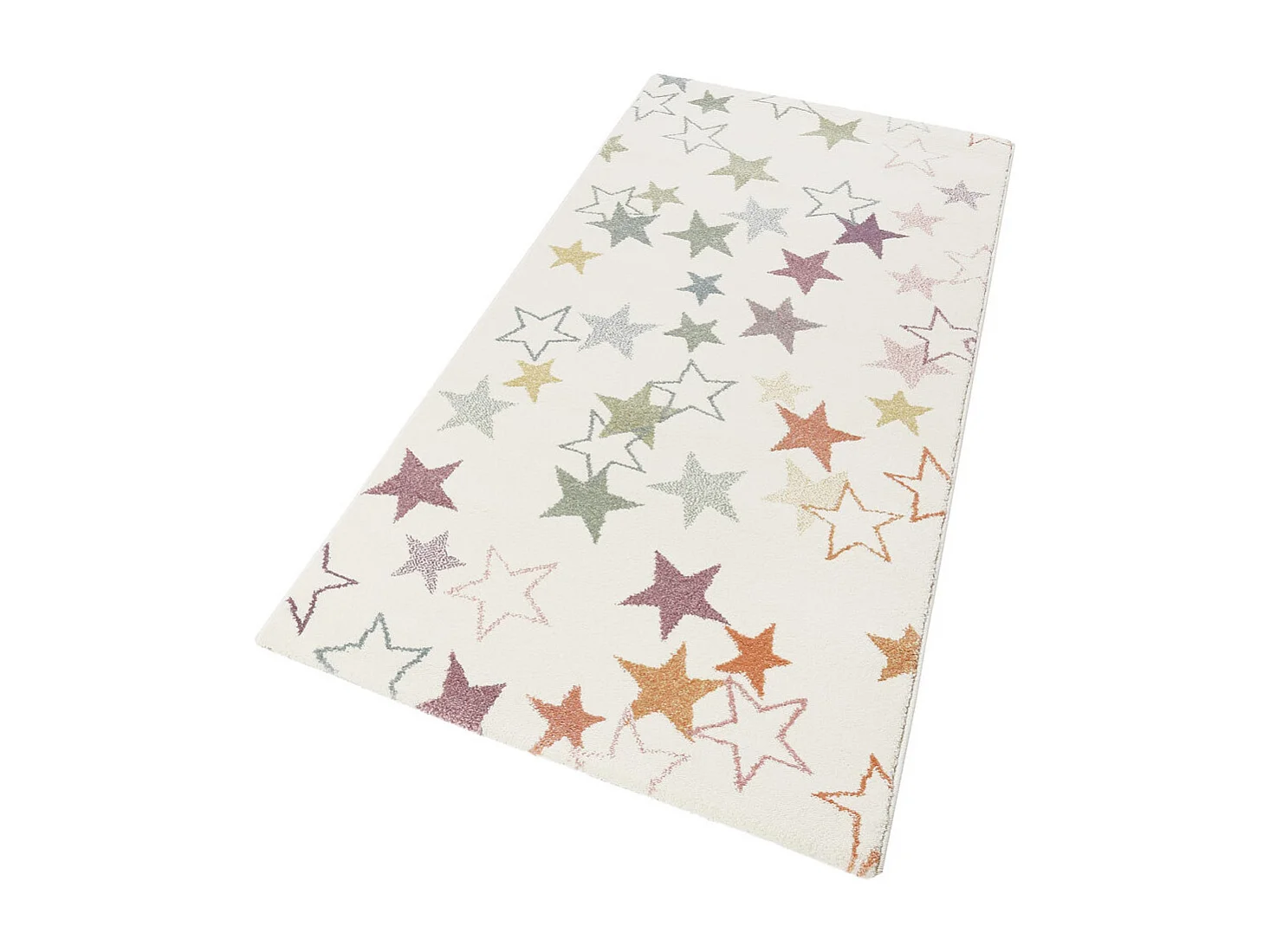 Tapis Esprit Home pour enfant étoilé blanc Esterya Rectangulaire Enfant Tissé