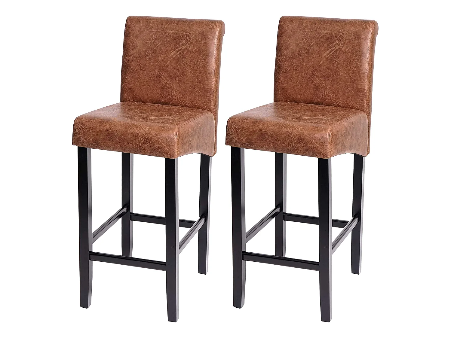 Lot de 2 tabourets marron 39 x 53 x 105 cm TDB04008
