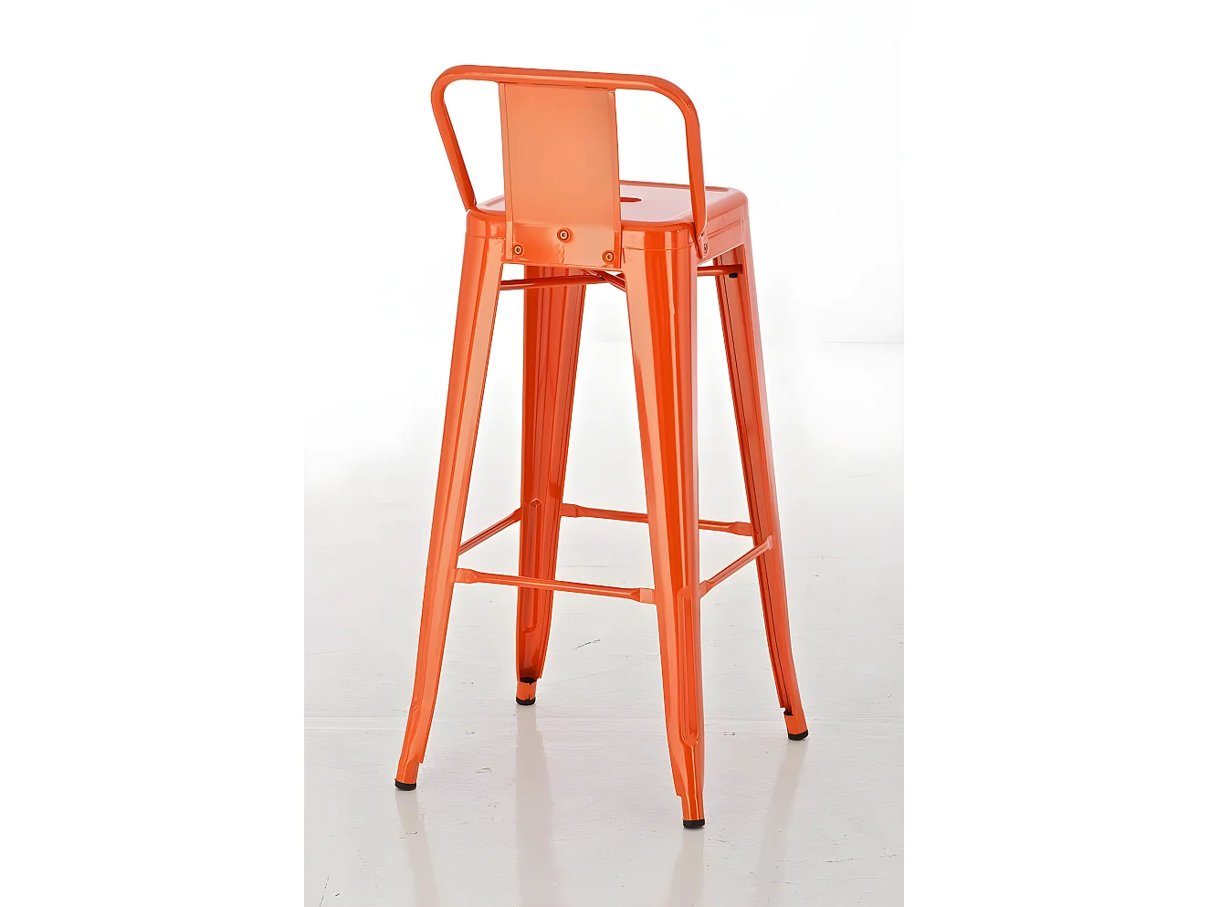 Lot de 2 tabourets métal argentée 44 x 43 x 96 cm TDB10142