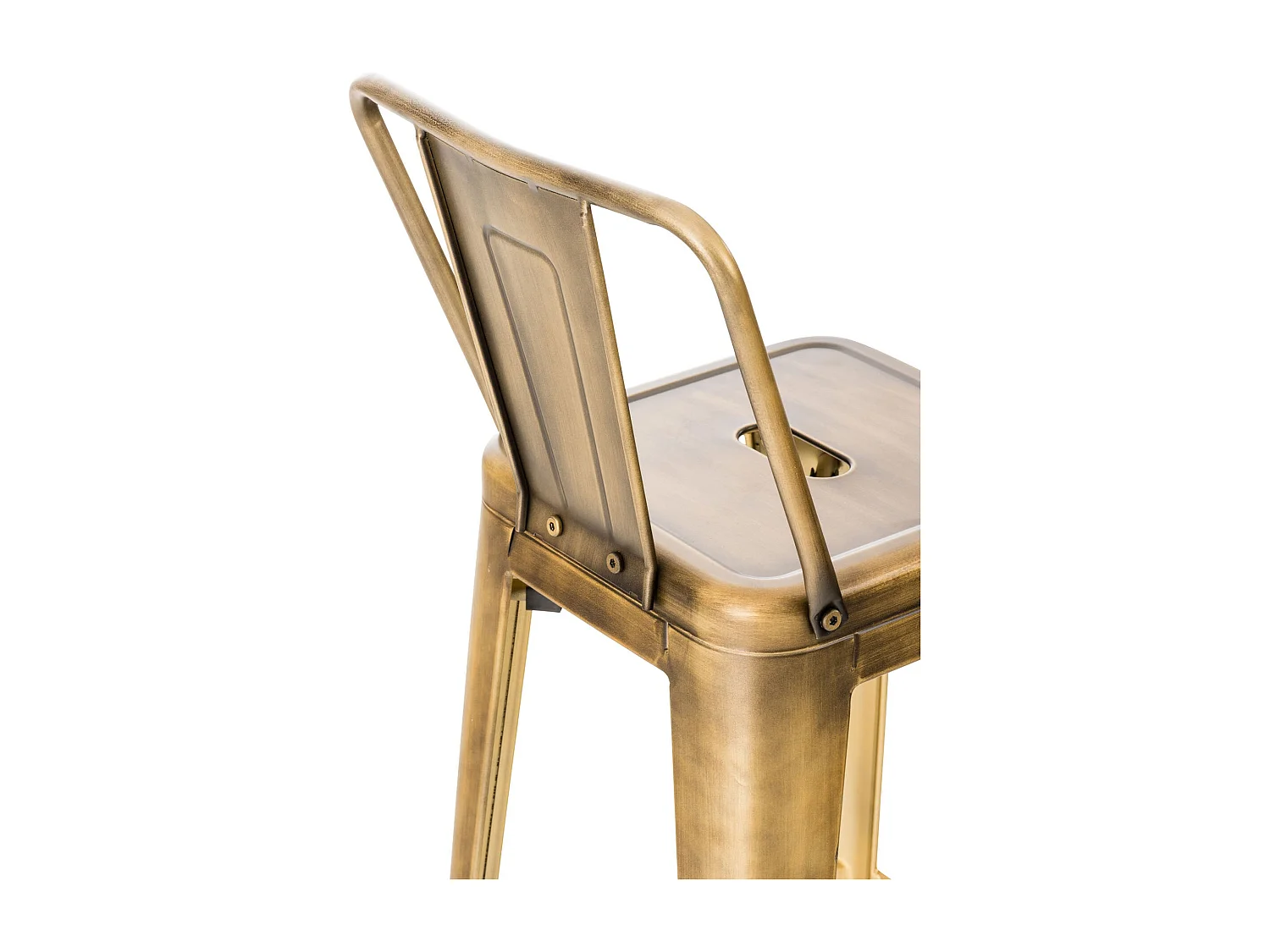 Lot de 2 tabourets métal argentée 44 x 43 x 96 cm TDB10134/2